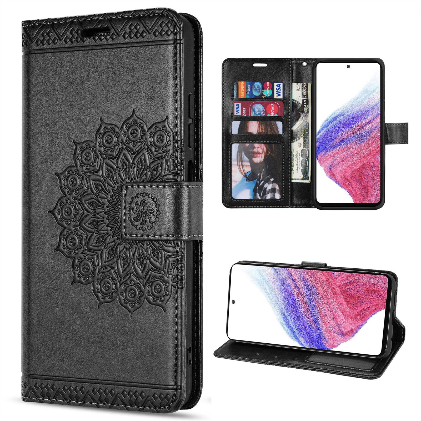 betterfon Handyhülle Handytasche für Samsung Galaxy A53 5G Klapphülle, Wallet Case mit Kartenfächern Magnetverschluss und weicher Innenhülle