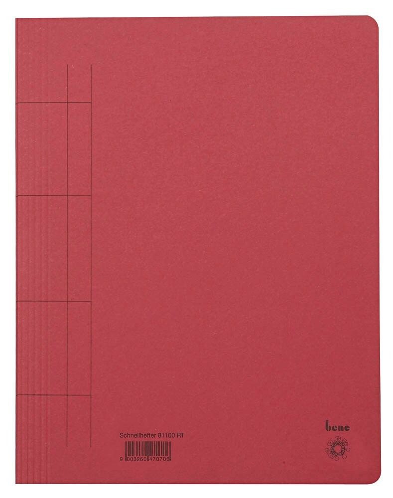 bene Hefter 25 bene Schnellhefter Karton rot DIN A4