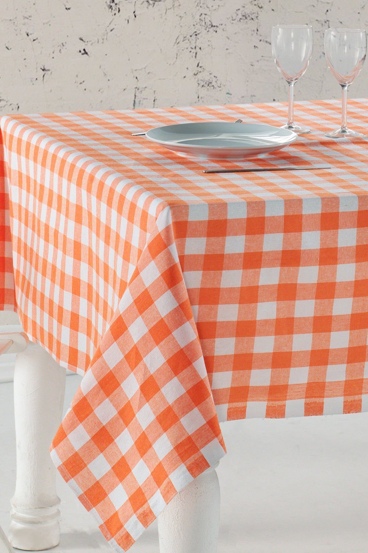 DCH1114, Orange, BAUMWOLLE Tischdecken, 100% Tischdecke Hermia Concept