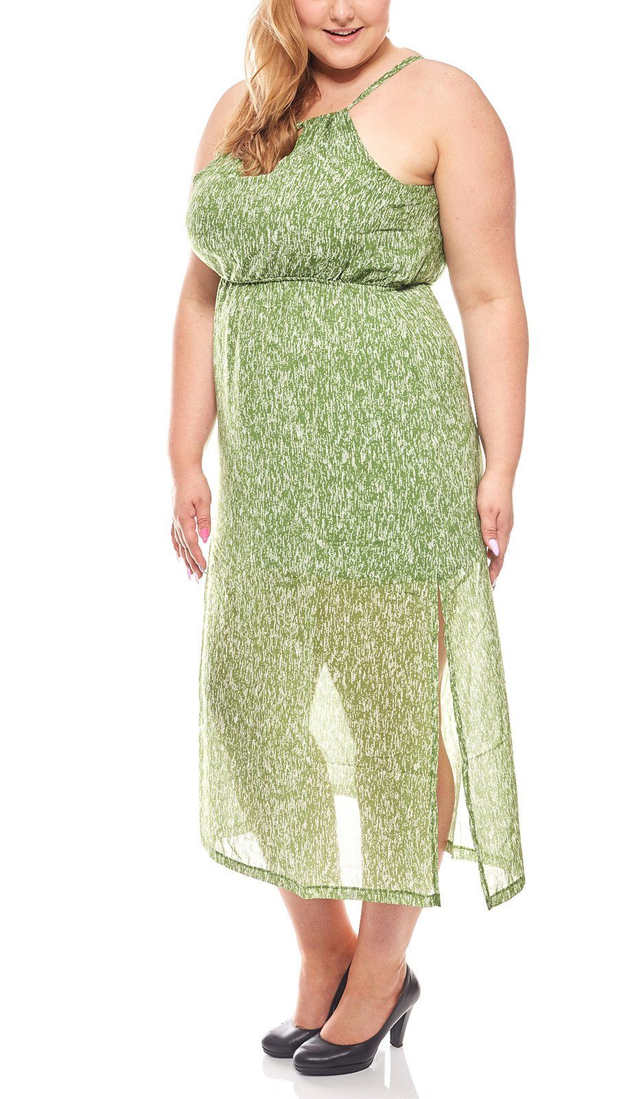 heine Druckkleid Kleid Damen Große Druckkleid Sommerkleid Größen Grün heine