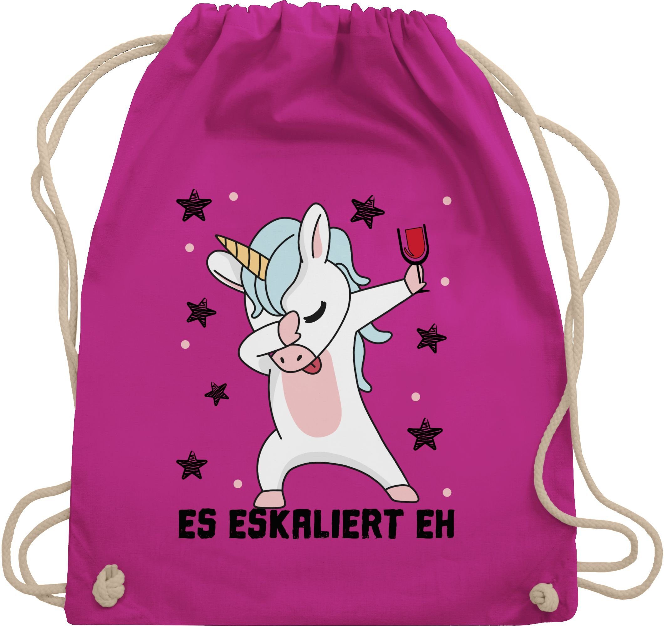 Turnbeutel Mit Spruch „Schwestern Die Nicht Saufen“ – 12 Liter, Baumwolle, Kordelzug, Weiß/fuchsia, Witziges Geschenk