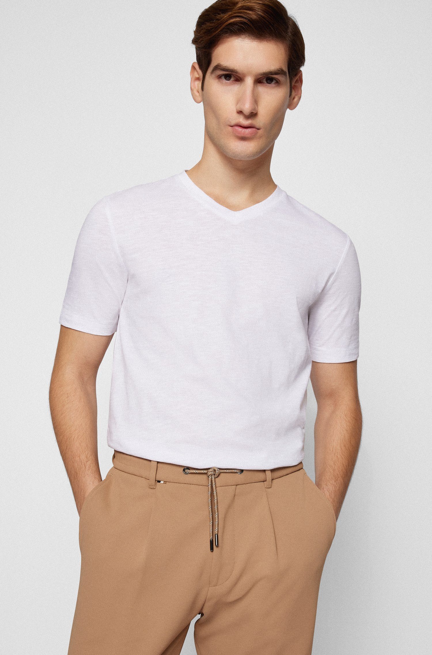 T-Shirt BOSS HUGO (100) Weiß (1-tlg) Tilson