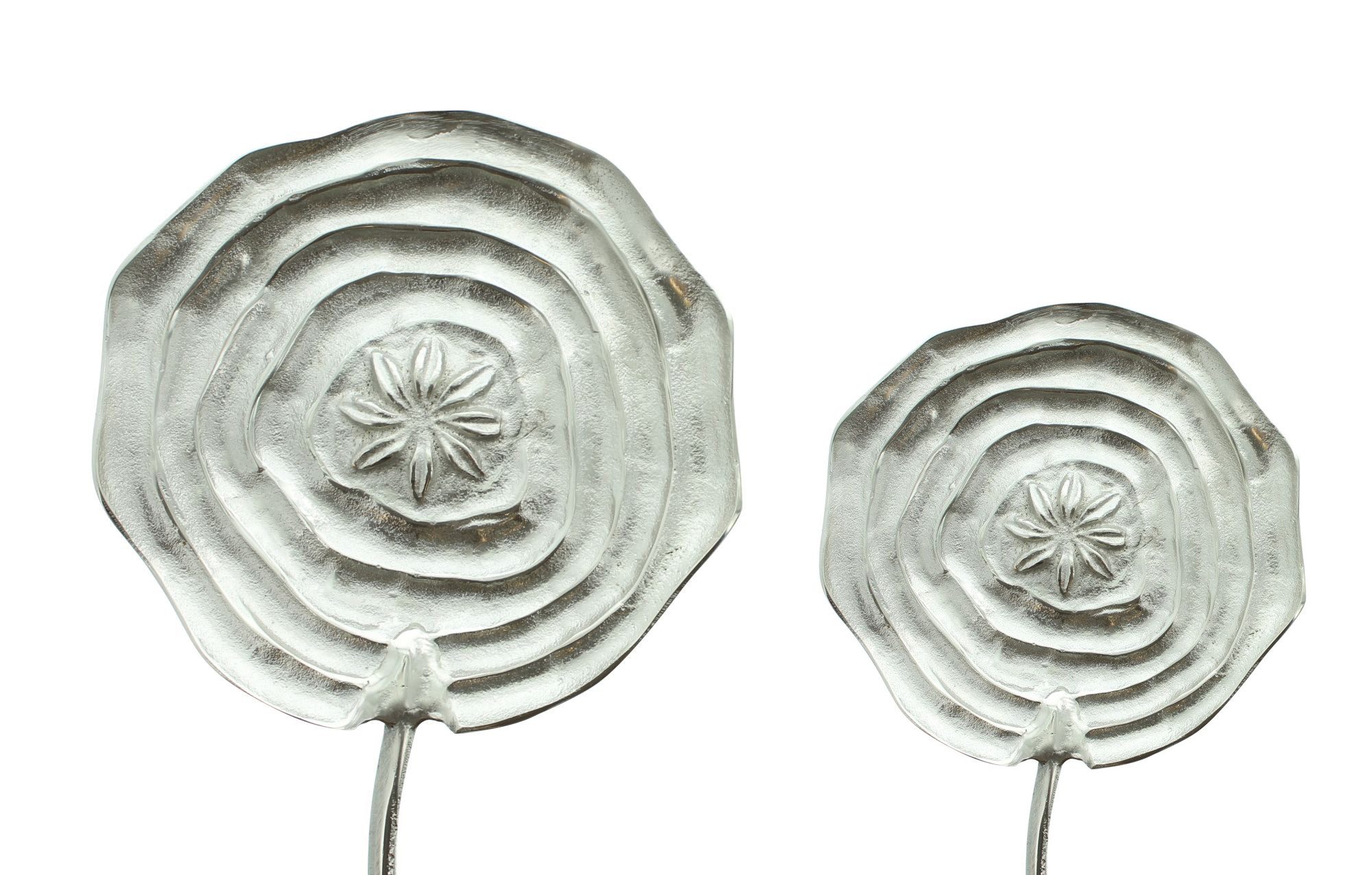 Dekoleidenschaft Wanddekoobjekt "Blume" silber, Wandschmuck aus günstig online kaufen