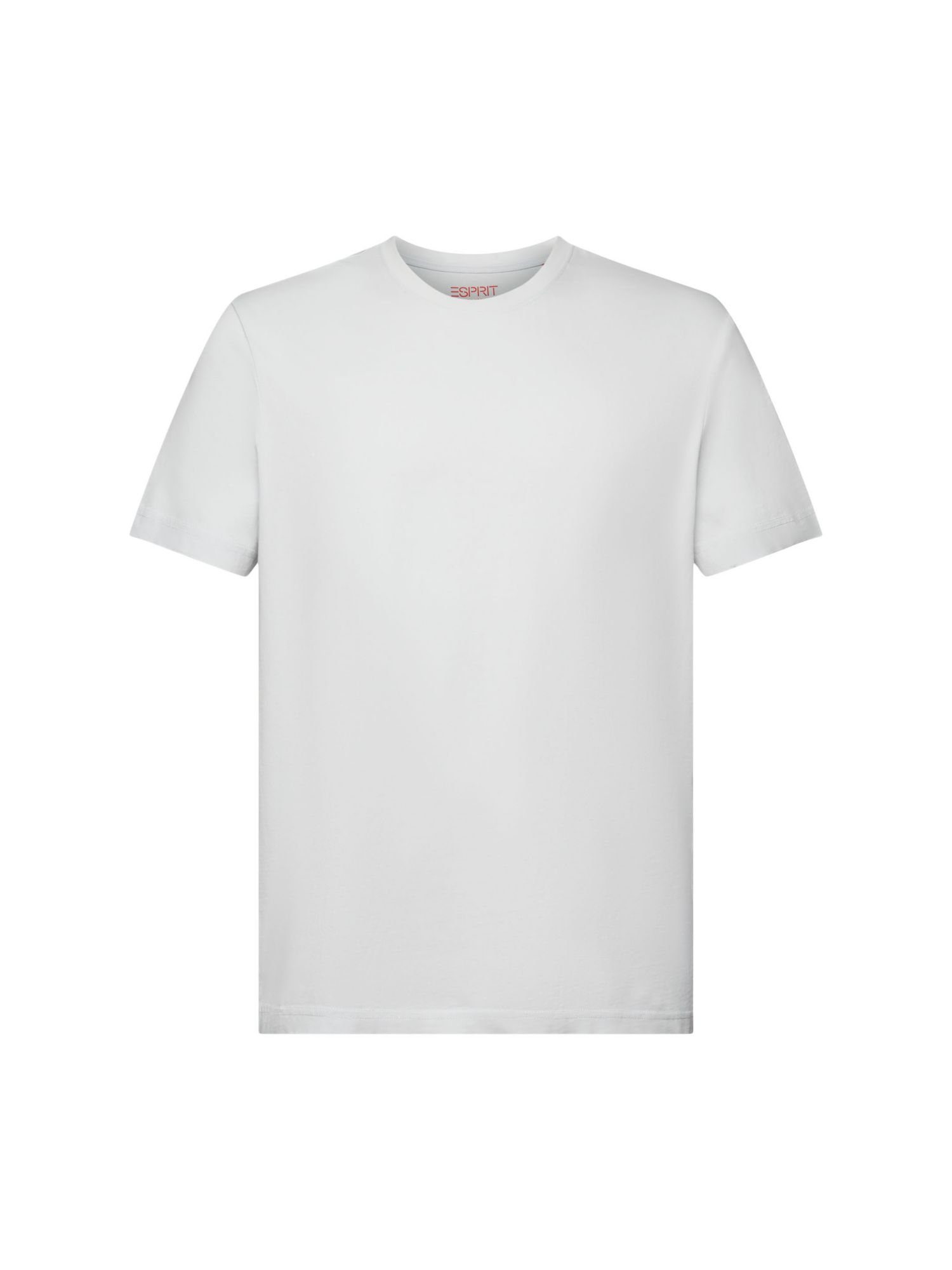 edc by Esprit T-Shirt Rundhals-T-Shirt aus Jersey, 100 % Baumwolle (1-tlg) LIGHT BLUE