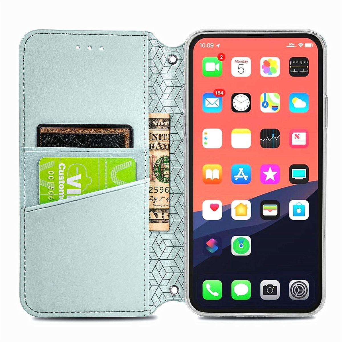 König Design Handyhülle Apple iPhone 13 Pro Max, Schutzhülle Schutztasche Case Cover Etuis Wallet Klapptasche Bookstyle