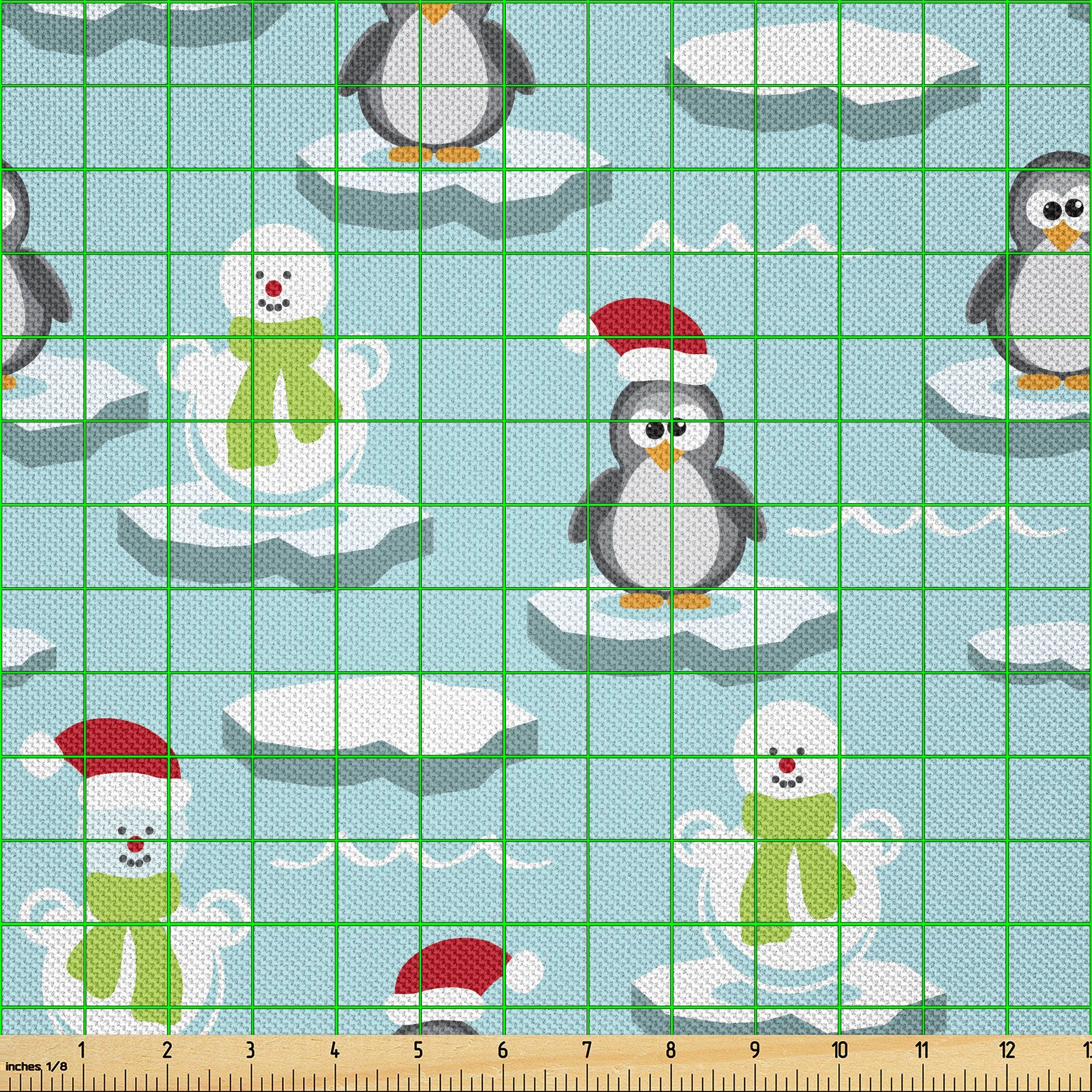 Thumbnail - Abakuhaus Stoff Zum Nähen Toller Stoff für Heimtextilien aller art, Lustig Penguin Snowman Eisscholle
