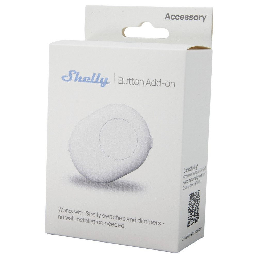 Shelly Shelly Button Add-on weiß Shelly Erweiterungsmodul Wi-Fi Smart-Home-Zubehör