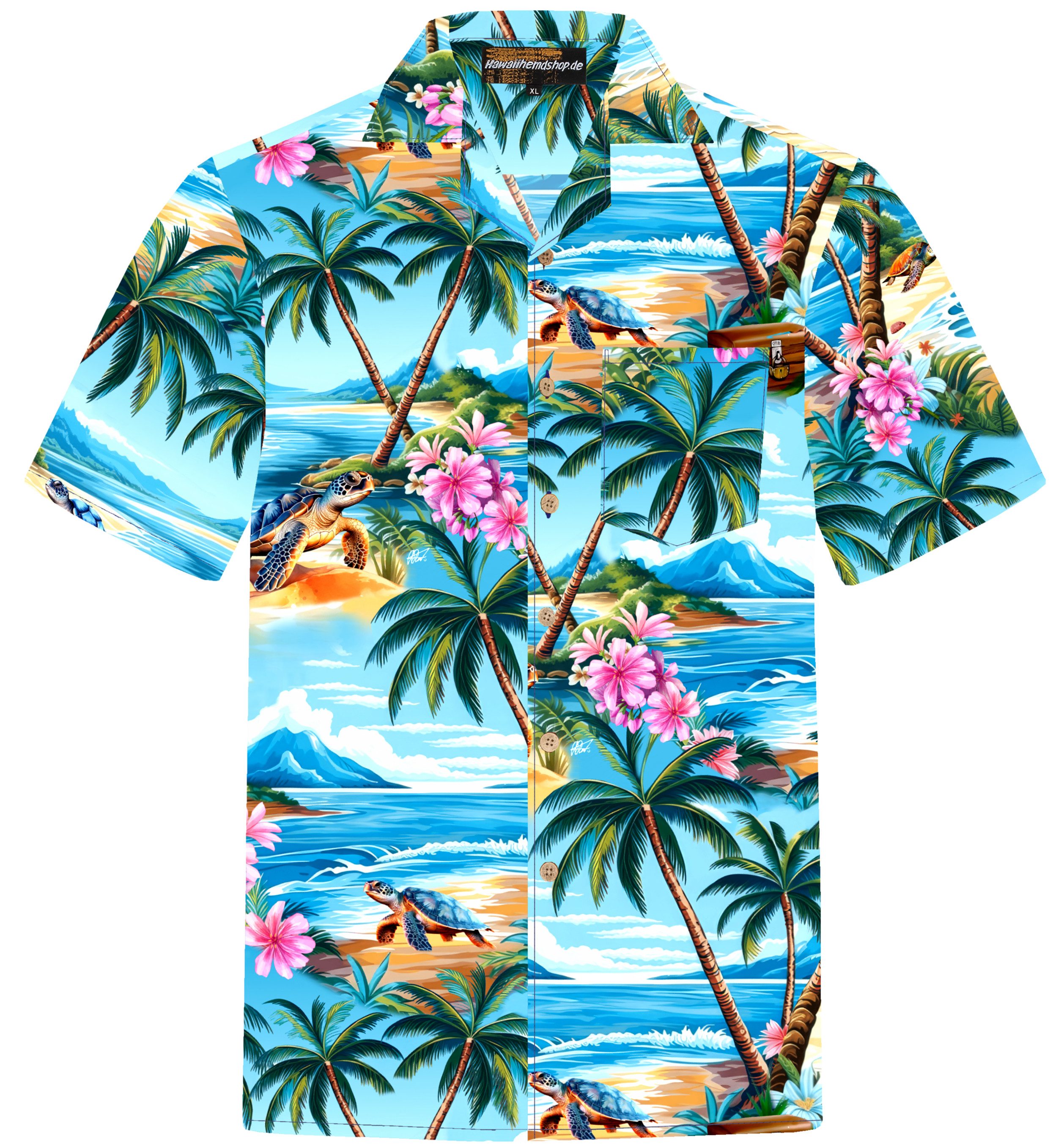 Hawaiihemdshop.de Hawaiihemd Hawaii Hemd Herren Baumwolle Kurzarm Hawaiihem günstig online kaufen