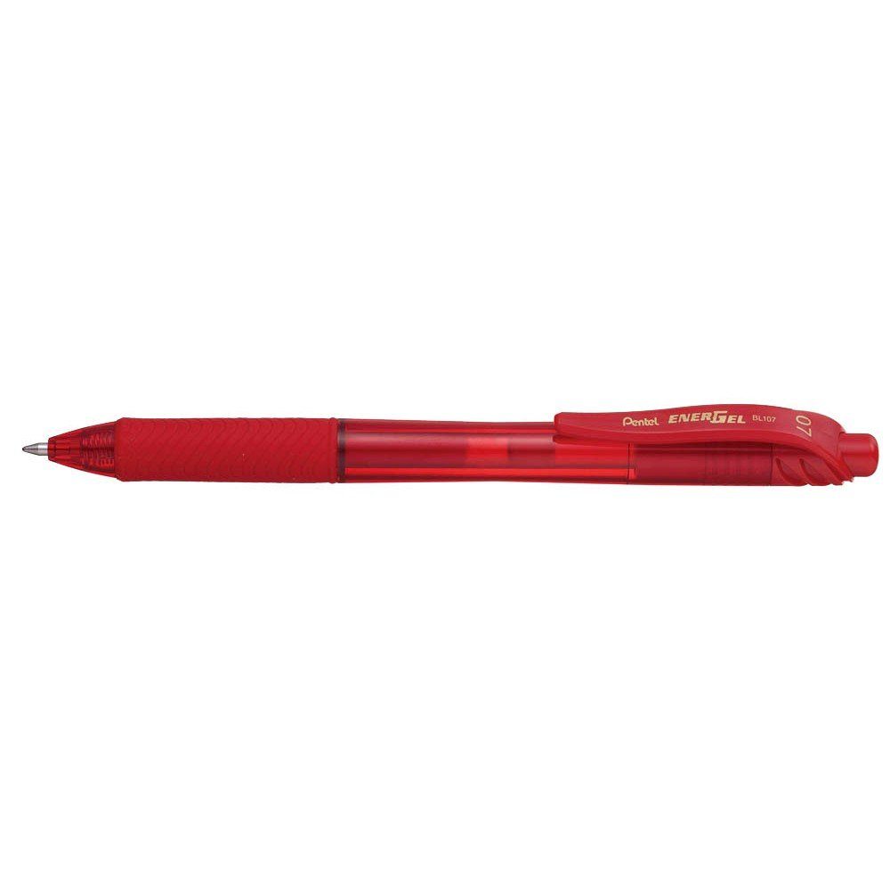 PENTEL Kugelschreiber Pentel rot/transparent BL107 Gelschreiber ENERGEL