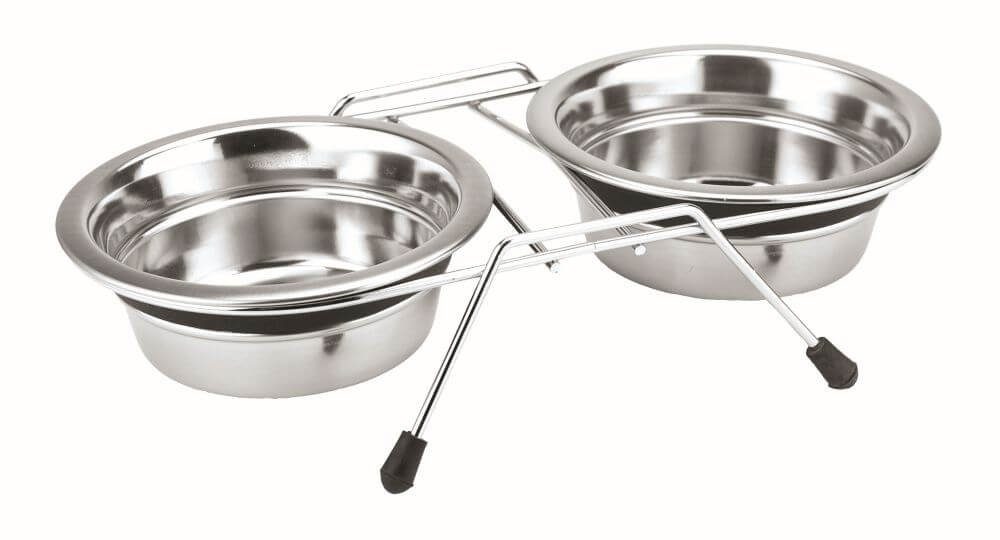 Napf Nobby Doppelnapf Edelstahl "SILENT DINER"