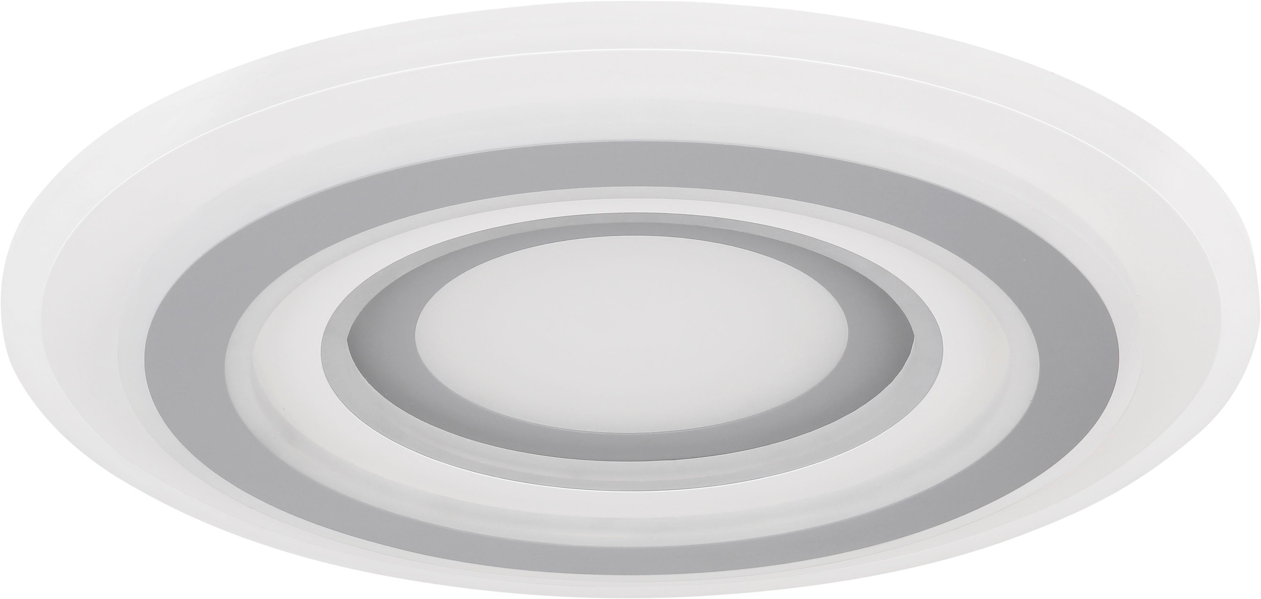 GLOBO LIGHTING Deckenleuchte SABATINO, LED fest integriert, Deckenleuchte Weiß/Anthrazit, Opalglas, dimmbar, LED 46W
