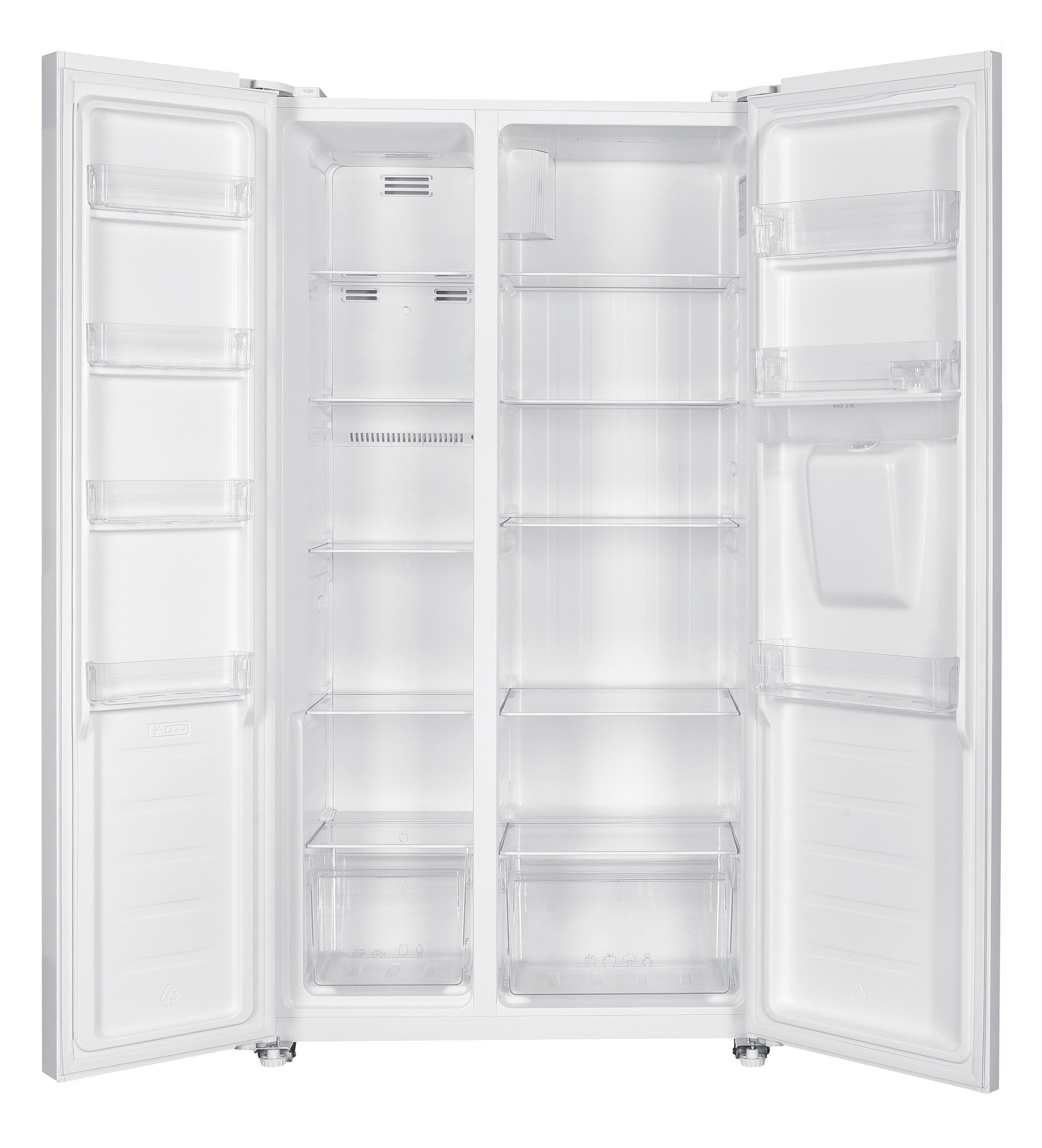 PKM Side-by-Side SBS450NFDWDEIX, SBS450NFDWDEW, 177.00 cm hoch, 91.00 cm breit, NoFrost, Tür-offen-Alarm, Holiday Modus