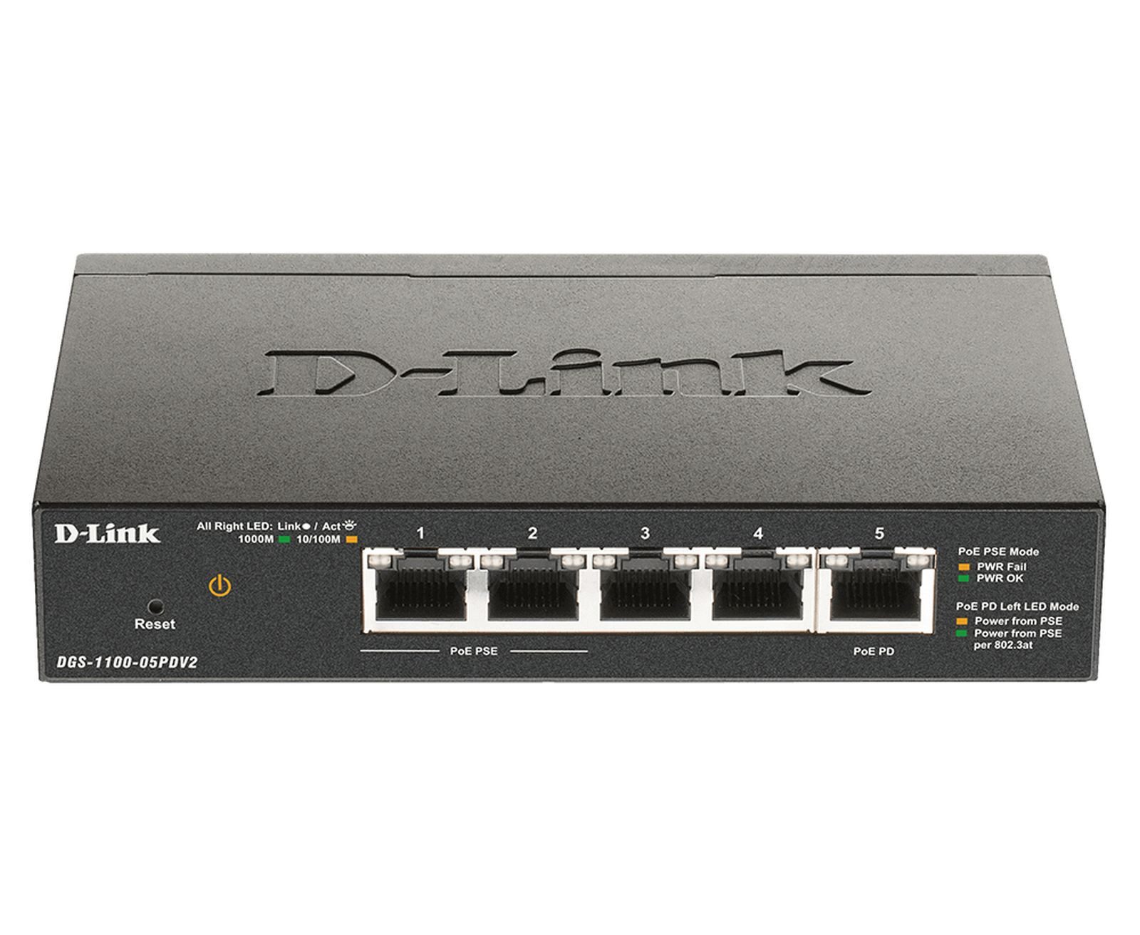 D-Link DGS-1100-05PDV2 Gigabit Smart Managed Switch Netzwerk-Switch