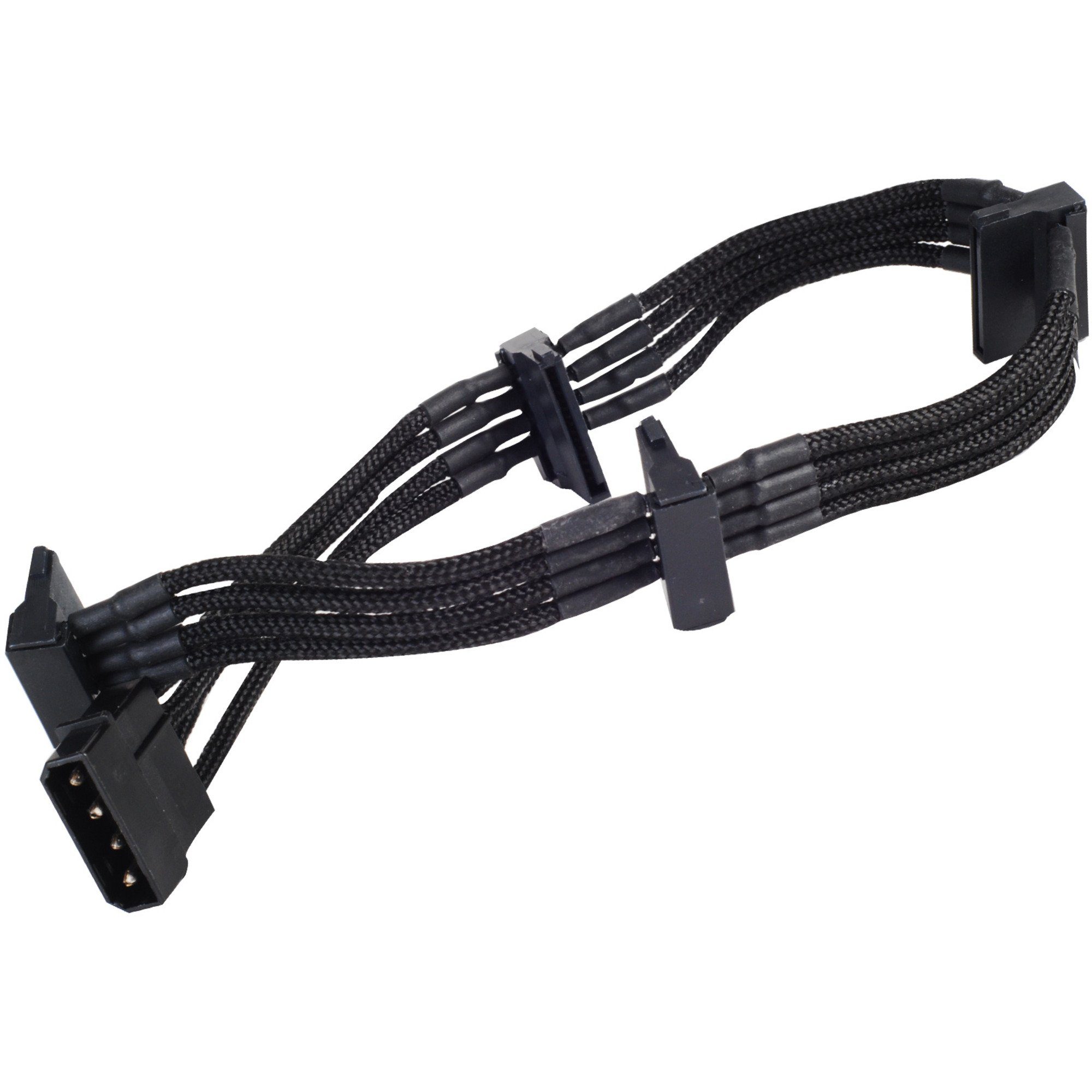 Silverstone SilverStone SST-PP07-BTSB, 1x 4-Pin-5,25" > 4x Computer-Kabel