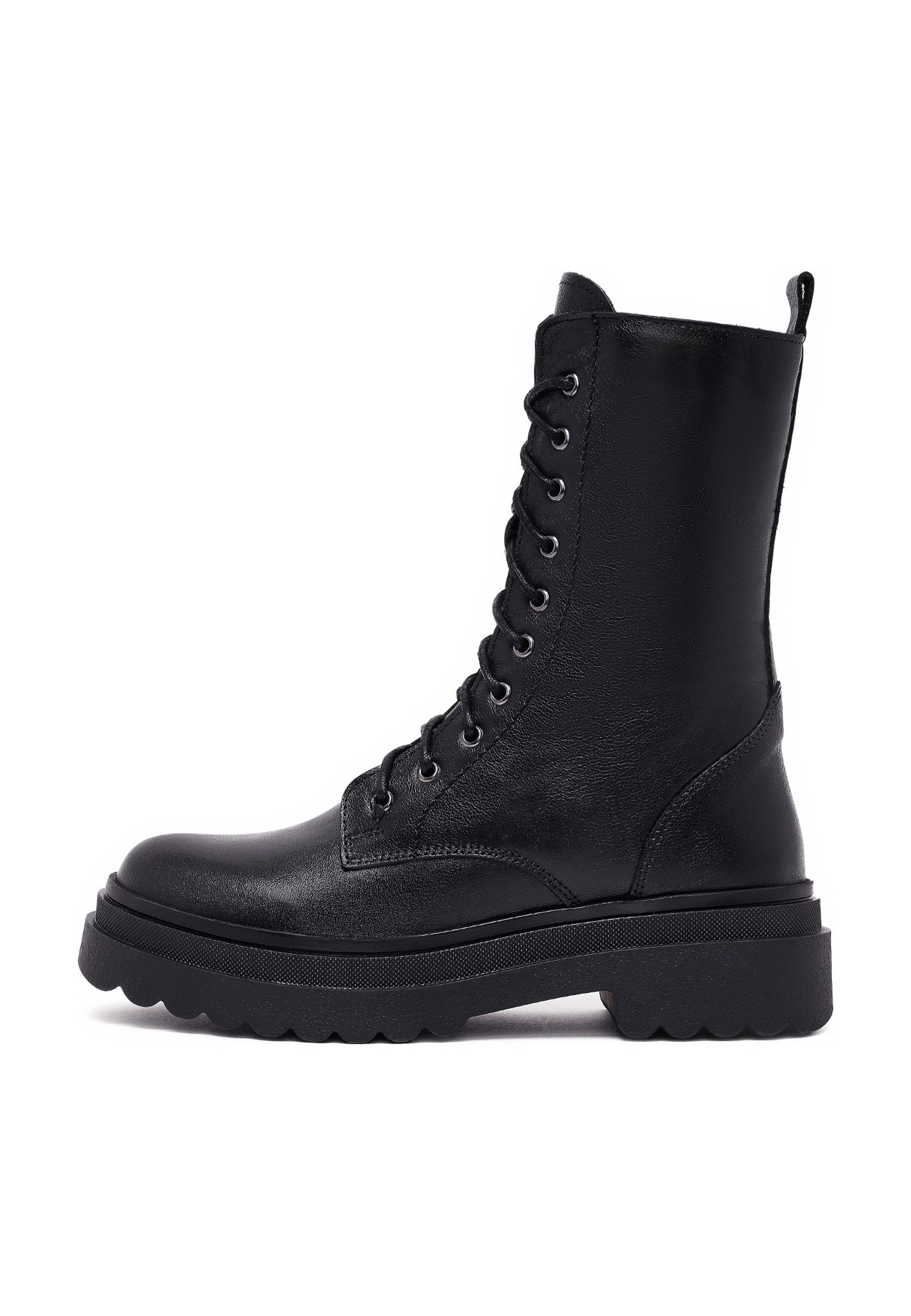 Derimod Klobige Combat Boots Aus Leder Ankleboots