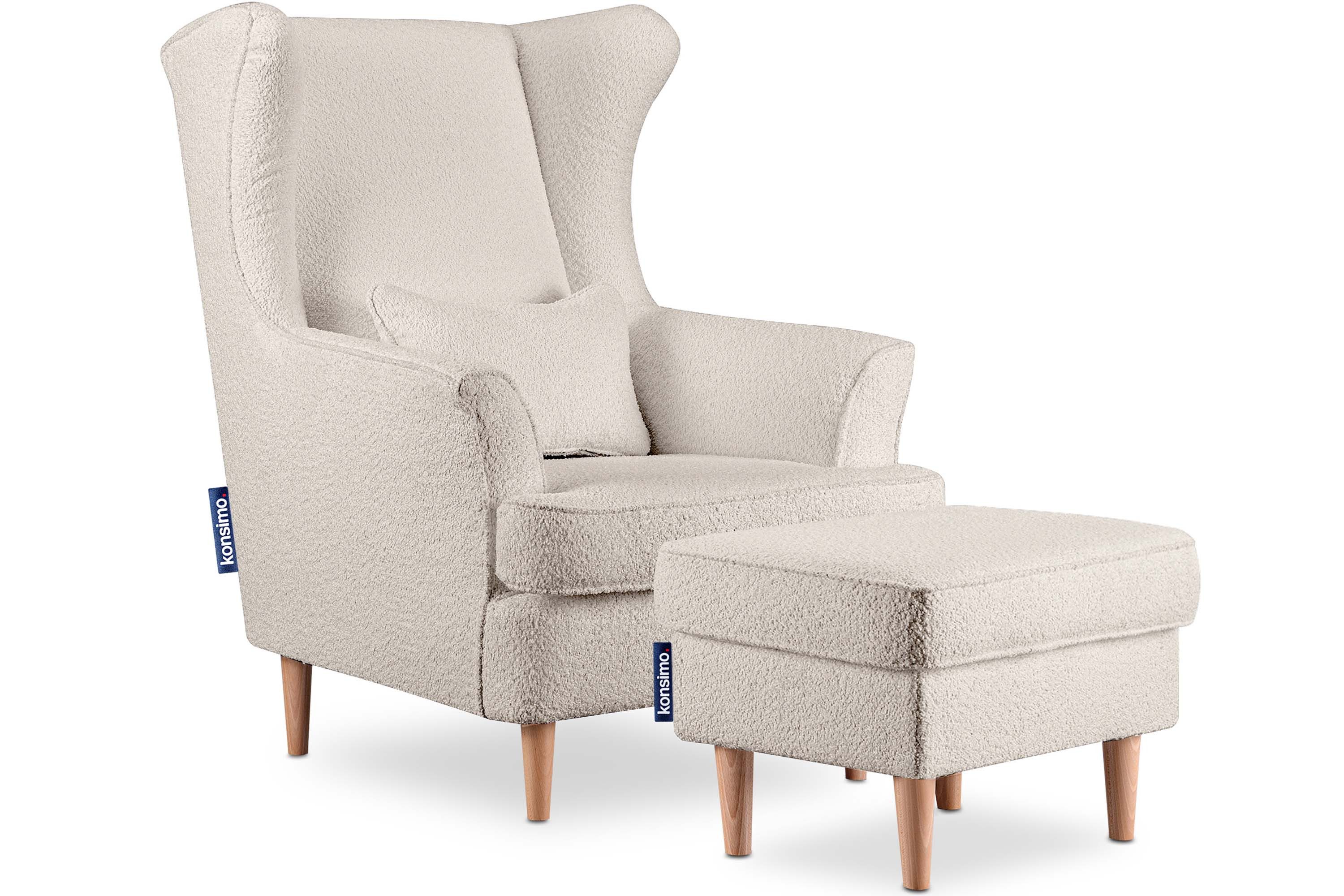 KONSIMO® Ohrensessel STRALIS Sessel, zeitloses Design günstig online kaufen