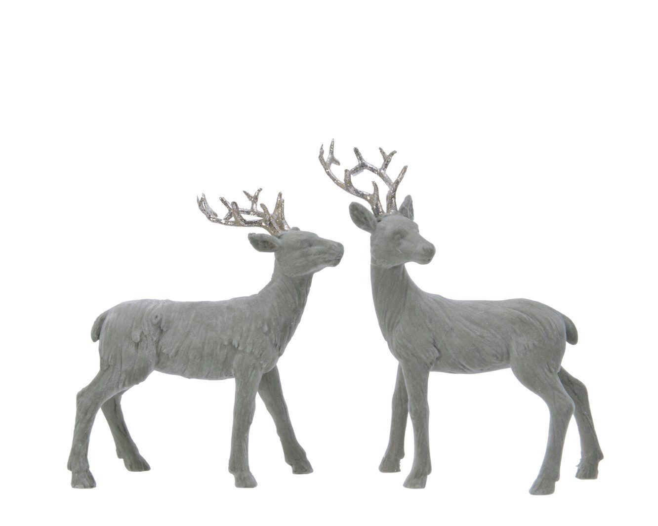 Kaemingk Weihnachtsfigur Dekofigur Hirsch Weihnachten Jagd Kunstoff grün 5x13x17 cm Stückpreis