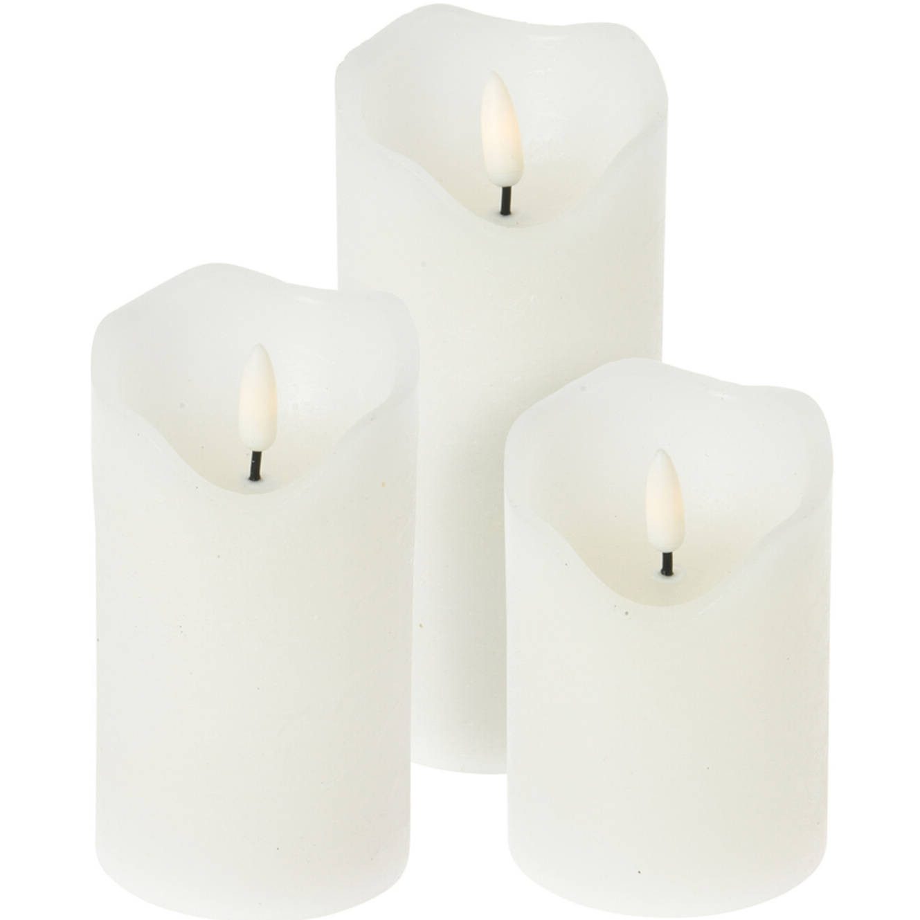 Home & styling collection Dekolicht LED Kerzen, 3er-Set, batteriebetrieben, weiß, Leuchte mit Dekofunktion, ohne Leuchtmittel. € 29,99