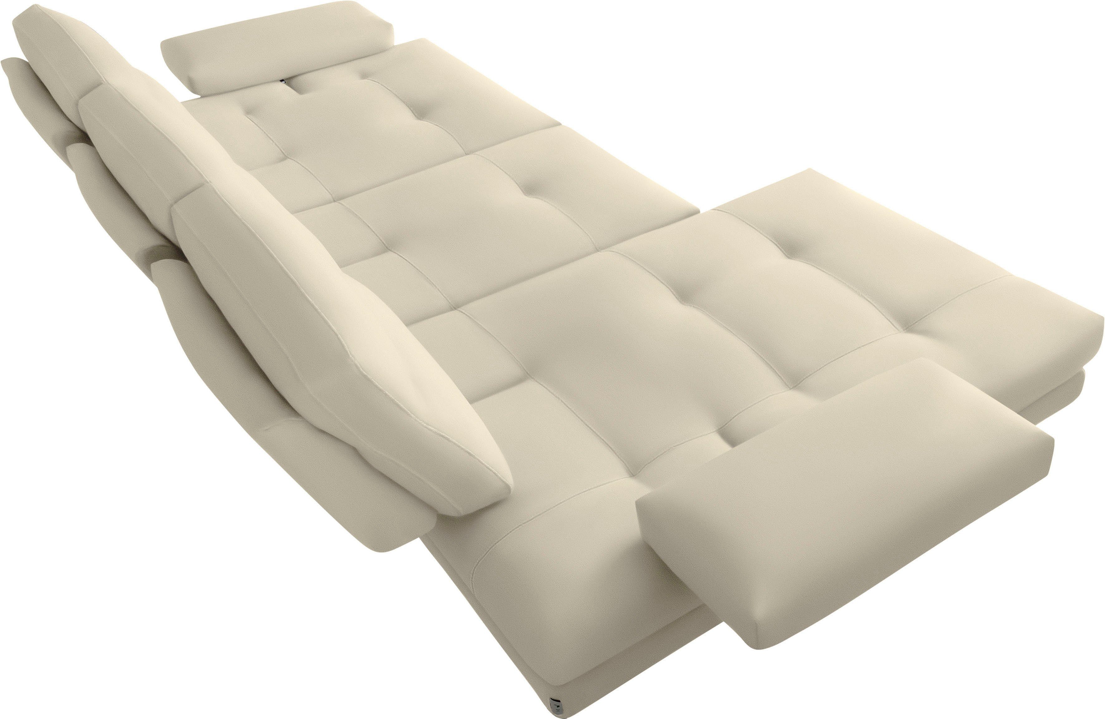 CALIA ITALIA Ecksofa Toby Wing, B/T: 278/153 cm, Designsofa, Premium Sitzkomfort, L-Form, inklusive Sitztiefenverstellung, Füße in schwarz matt