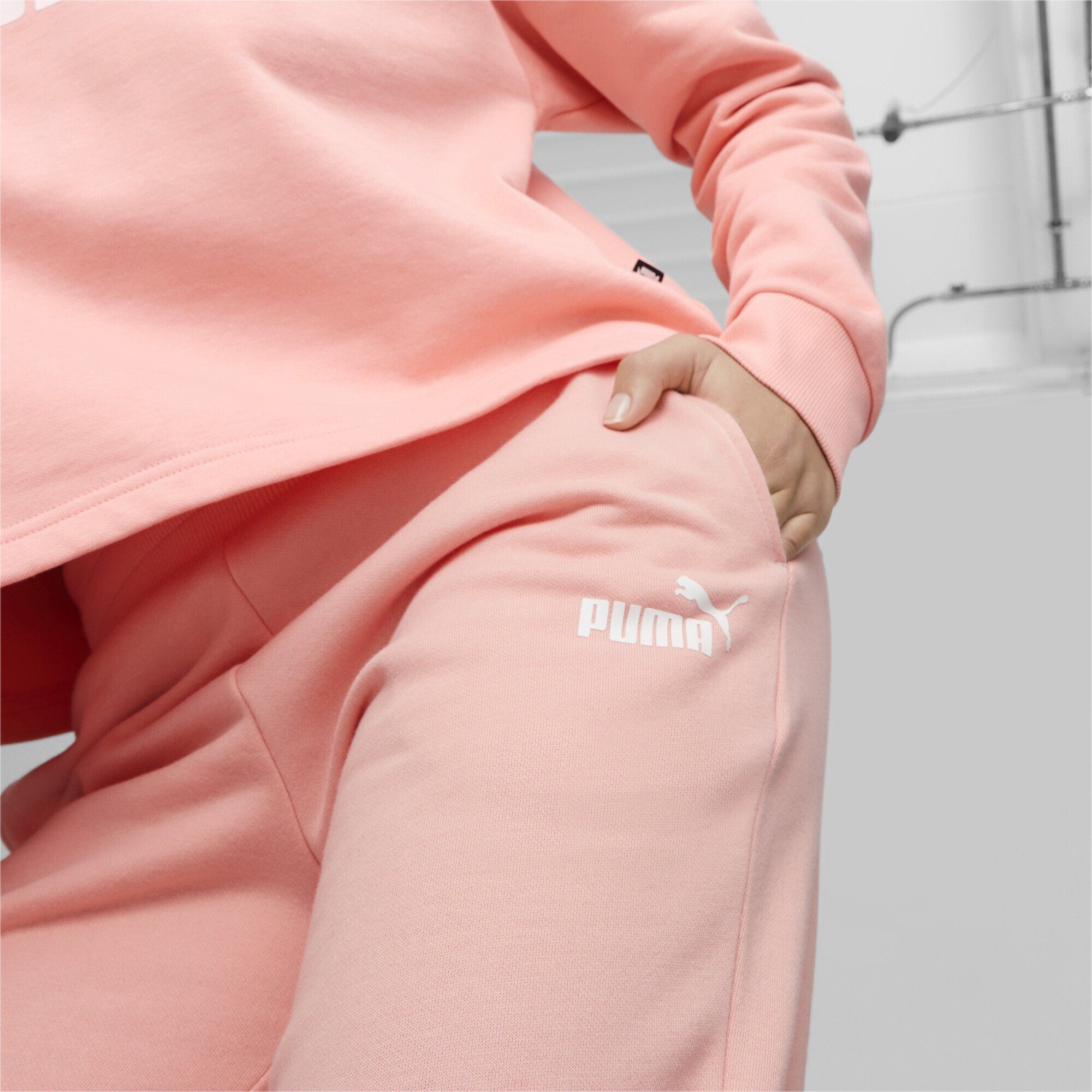 Damen Jogginghose Pink Sporthose Smoothie PUMA Essentials Peach