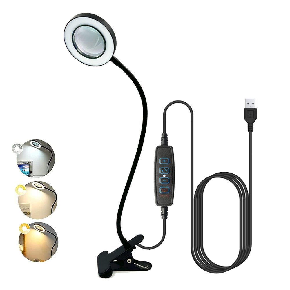 LED Klemmtischleuchte LED Klemmleuchten, 48 LED Leselampe Bett Klemmbar Schreibtischlampe
