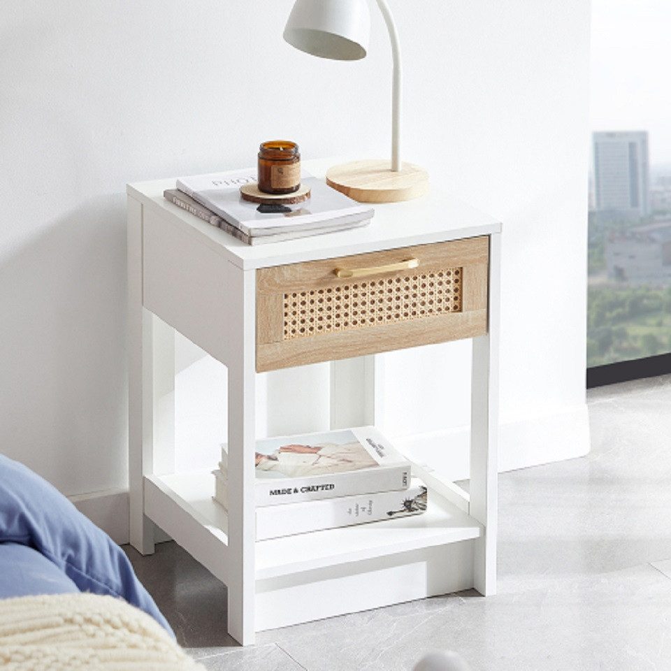 Nachttisch Beistelltisch mit Schublade – Nachttisch für Wohnzimmer & Schlafzimmer