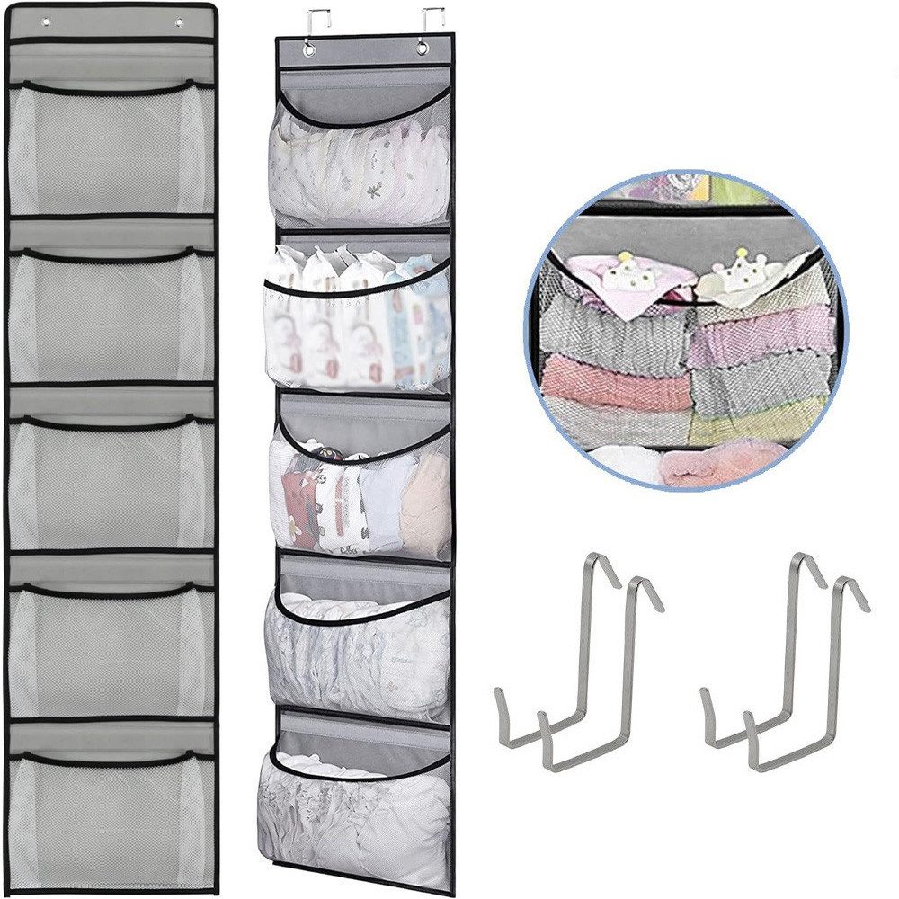 Hängeregal Hängeregal 2 Stück Hängeaufbewahrung Organizer mit 5 Netztaschen
