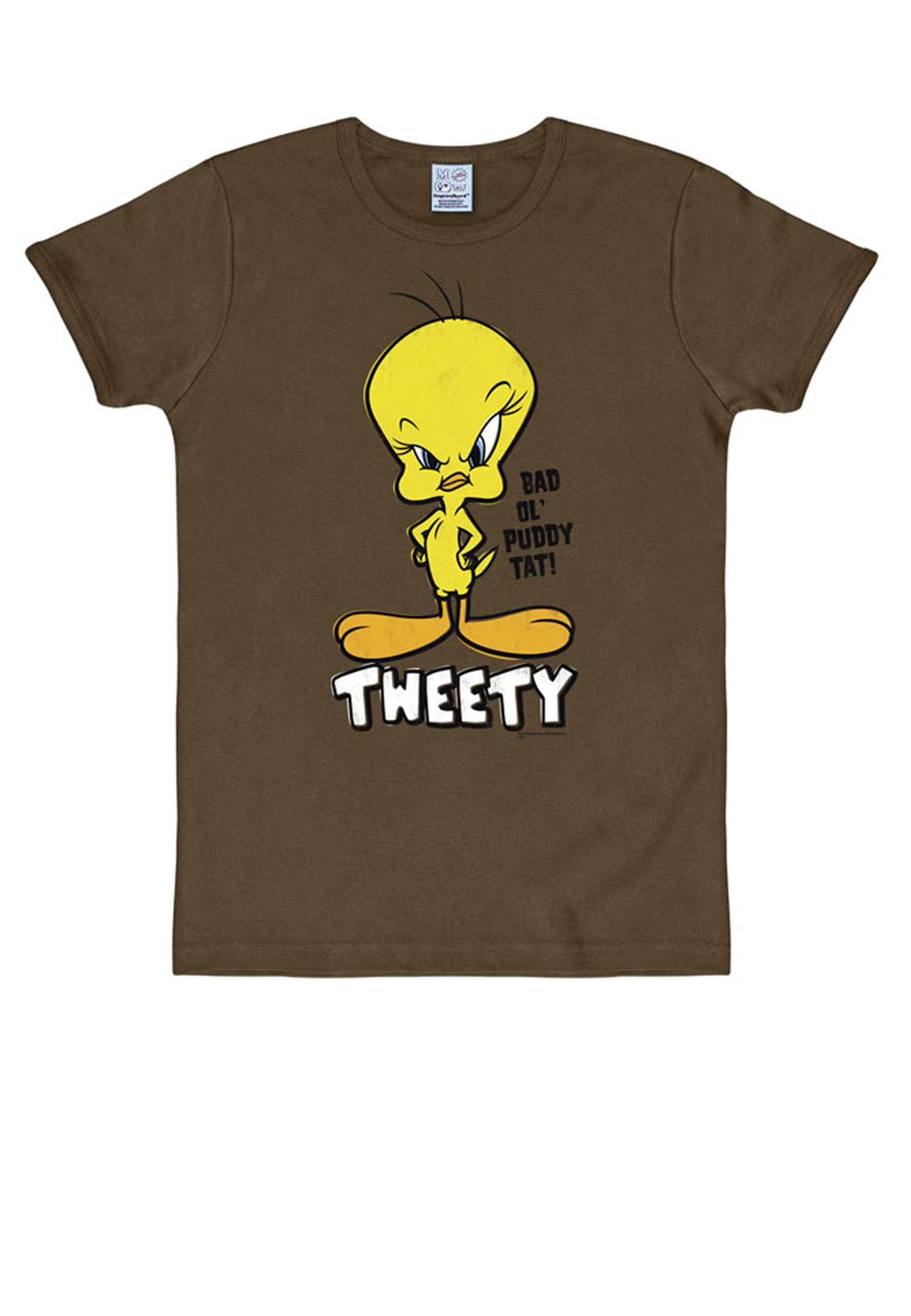 Tweety mit Tunes - Tweety-Frontprint LOGOSHIRT Looney T-Shirt