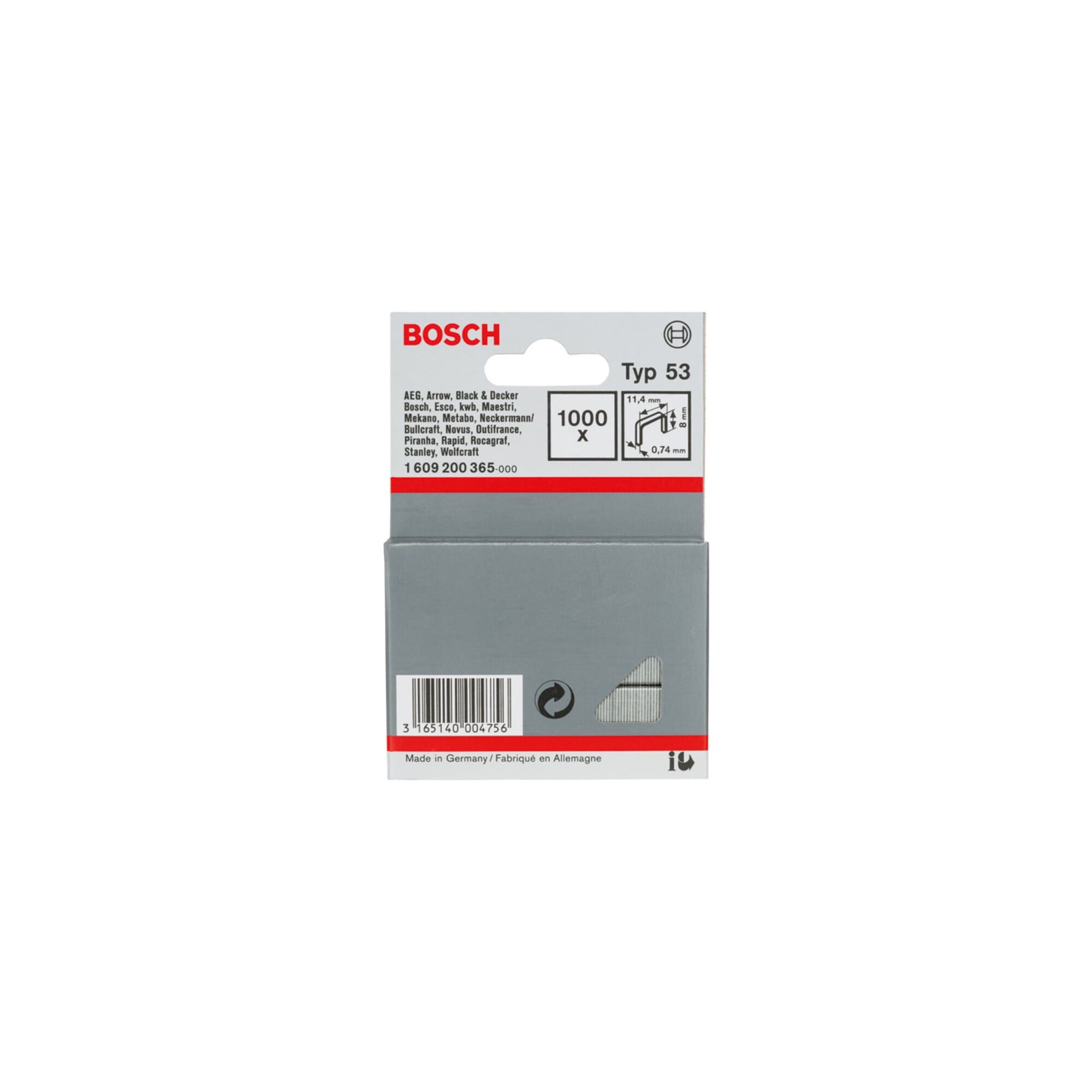 Bosch Professional Zubehör-Set Bosch Feindrahtklammer Typ 53 11,4 x 0,74 x 8 mm 1000 Stk