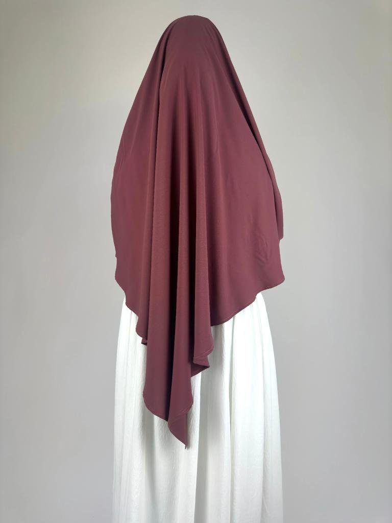 Seide Seide Hiba Kopftuch Khimar Medina Einlagiger Medine Aymasal Mode islamische Dunkelrosa
