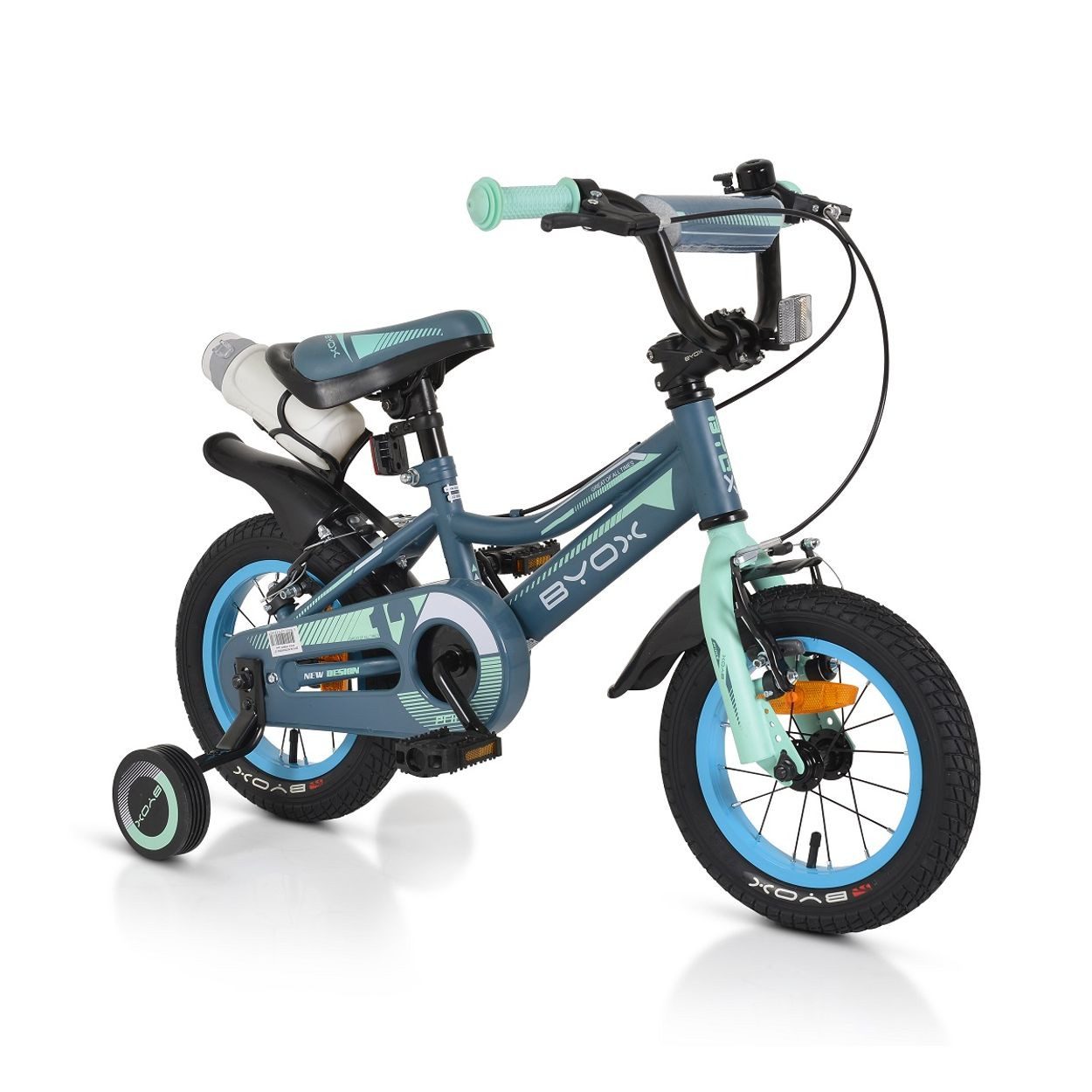 Byox Kinderfahrrad Kinderfahrrad 12 Zoll Prince, 1 Gang 1 Gang, keine, sportliches Design, Stützräder, Kettenschutz