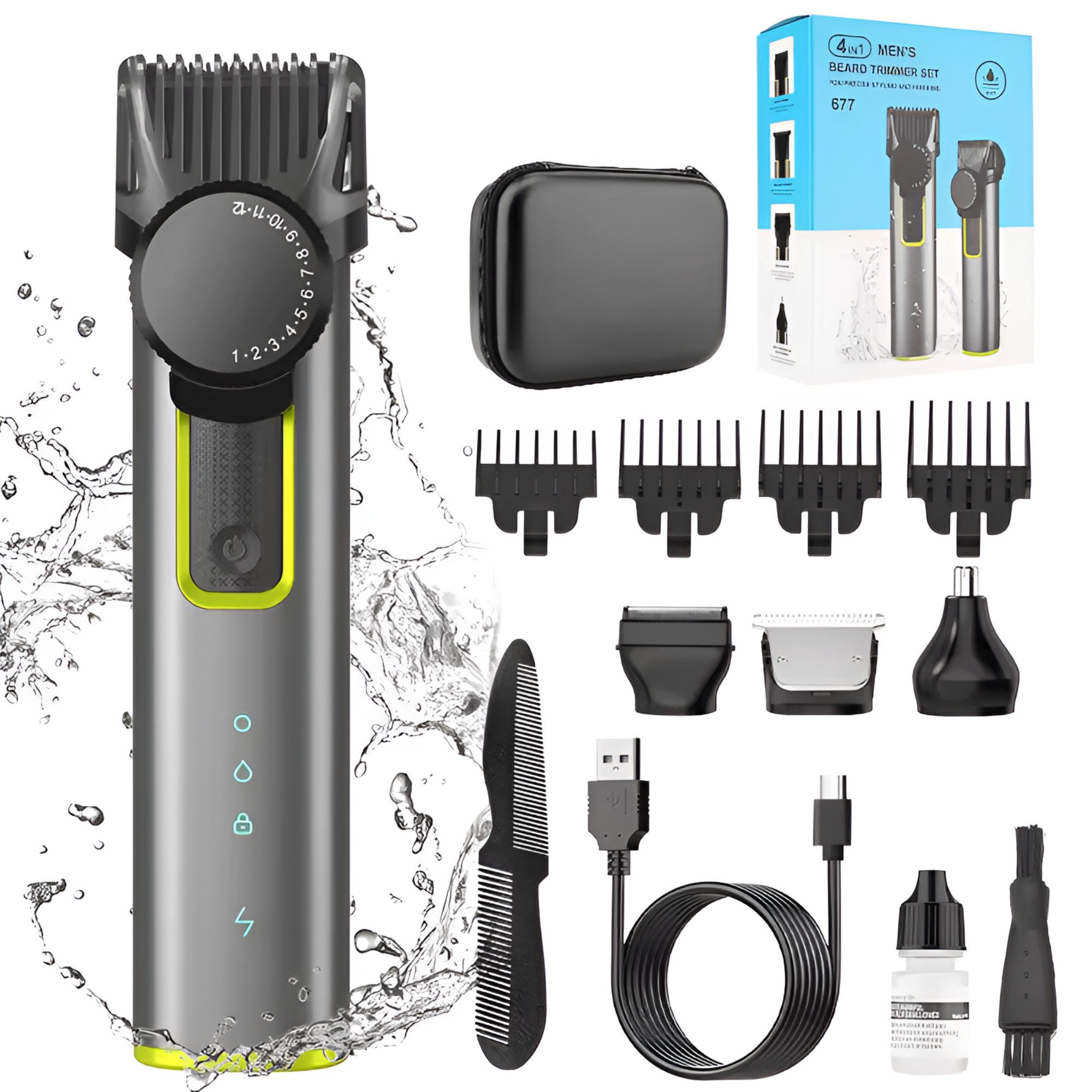 Elektrorasierer Rasierer Herren Elektrischer Trimmer Rasierapparat Set