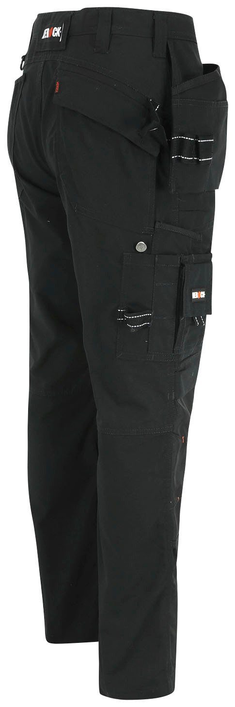Hose Taschen robust, Wasserabweisend, 11 SHORTLEG Arbeitshose Dagan schwarz (inkl. Kurzgröße Nageltaschen), Herock