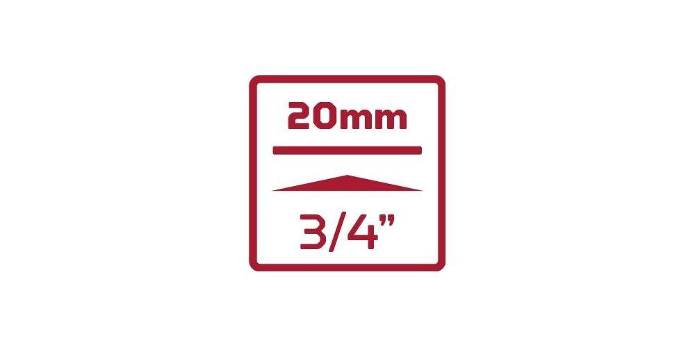 6-kant 22 Länge Red 50 R71002209 Steckschlüssel Gedore 3/4" mm mm Steckschlüsseleinsatz