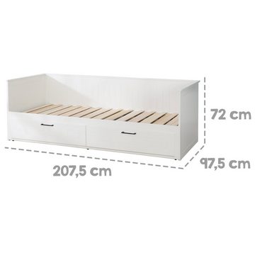 roba® Jugendzimmer-Set Sylt, Tagesbett, Schreibtisch, Kleiderschrank, Kommode, Nachttisch