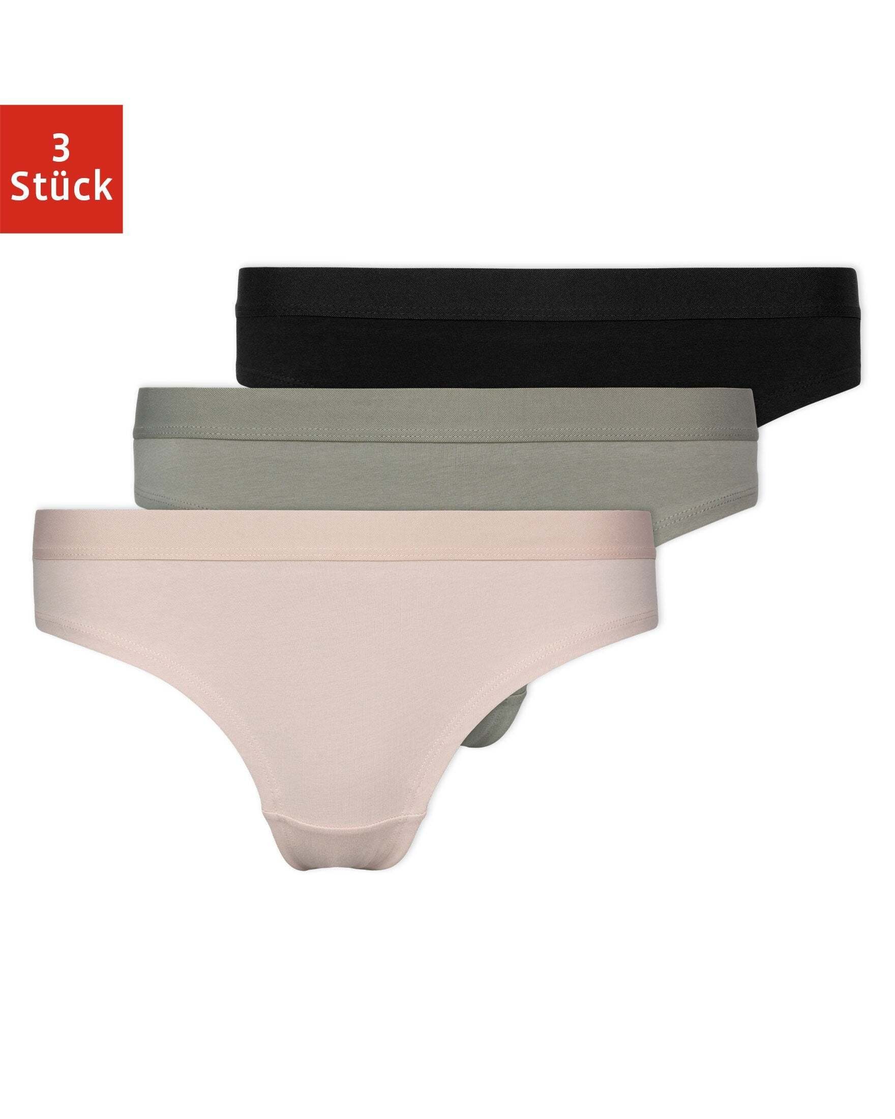 SNOCKS Brasilslip »Unterwäsche Damen Brazilian Slip Unterhosen« (3 St) aus  Bio-Baumwolle mit Gummibund online kaufen | OTTO
