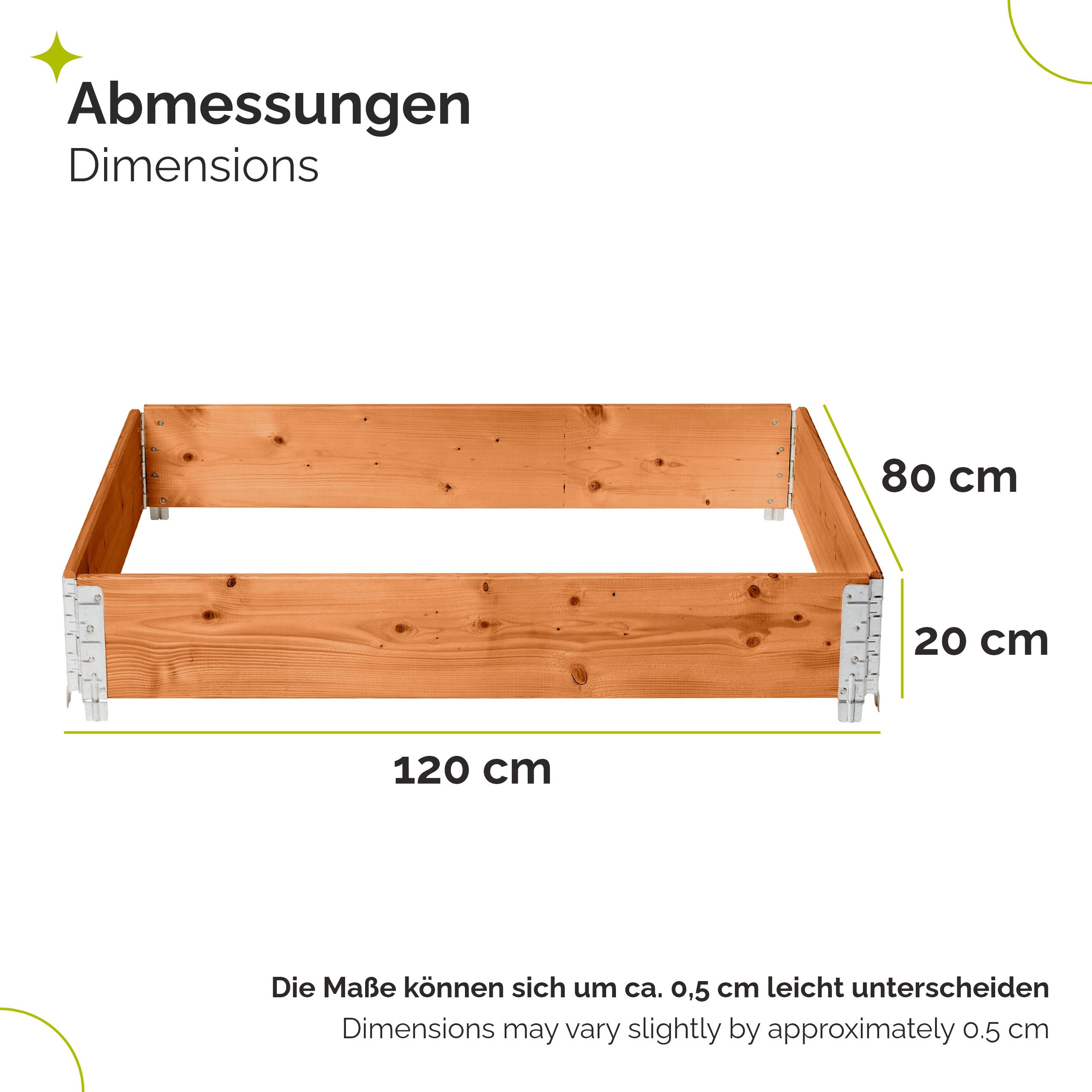 Garronda Auflagenbox Holzaufsatzrahmen für Palette Holzkiste (ohne Palette) GD-0096 (1 St)