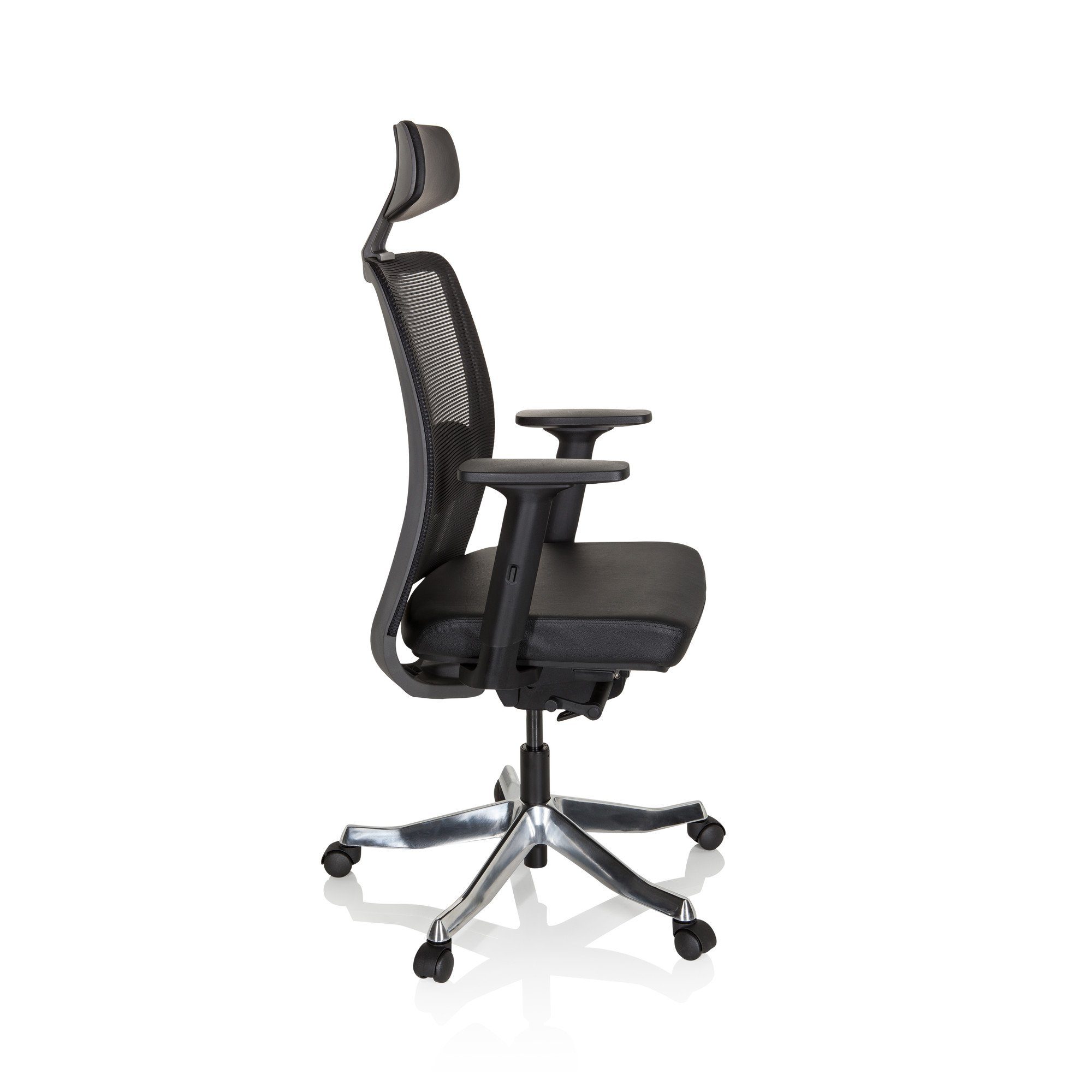 St), SENATOR hjh PRO Bürostuhl OFFICE ergonomisch (1 Leder/Netzstoff Chefsessel Drehstuhl Luxus