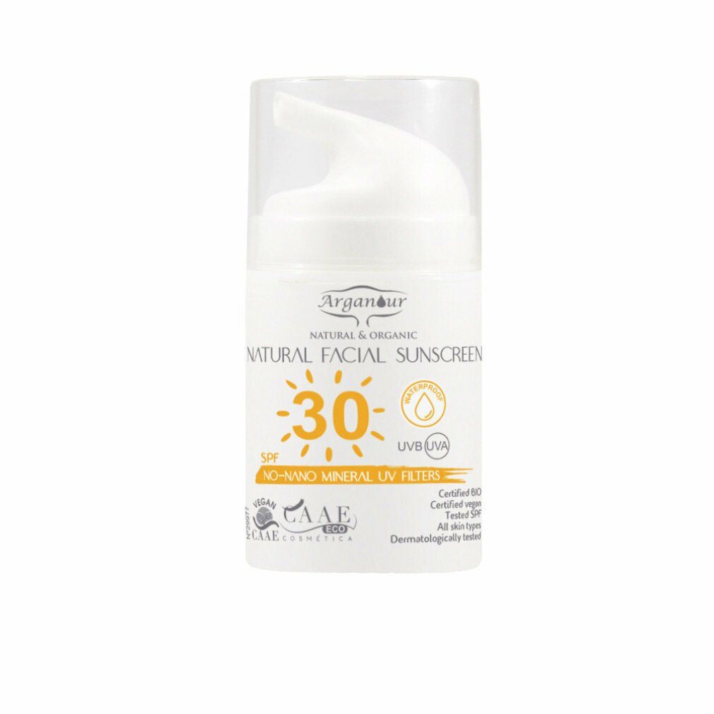 sunscreen Sonnenschutzpflege NATURAL&ORGANIC ml facial SPF30 Arganour 50