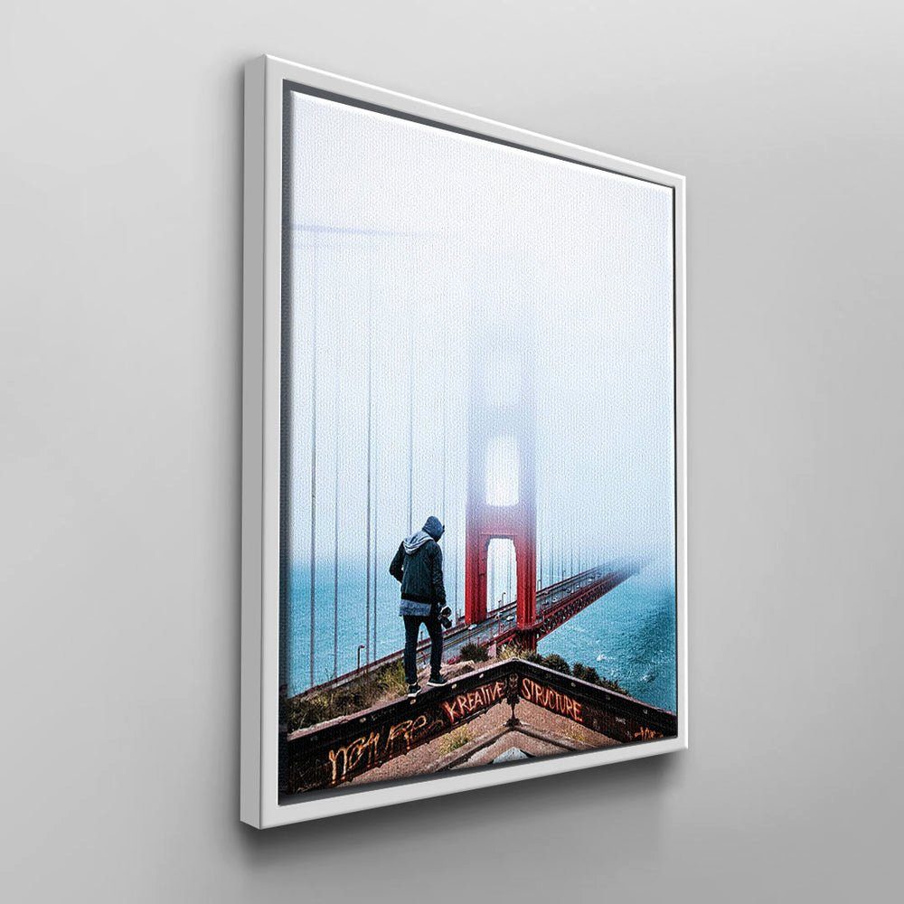 DOTCOMCANVAS® Leinwandbild, Rahmen Moderne weißer CANVAS DOTCOM Wandbilder von