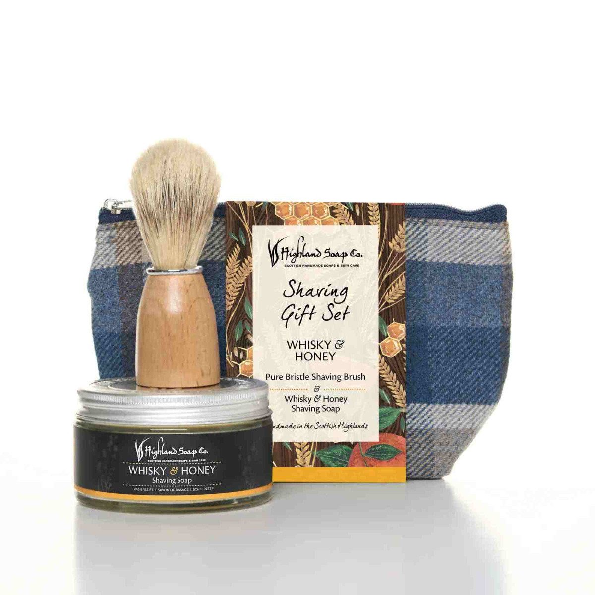 The Highland Soap Company Bartpflege-Set Highland Soap Rasierset (Geschenkset) Whisky & Honey