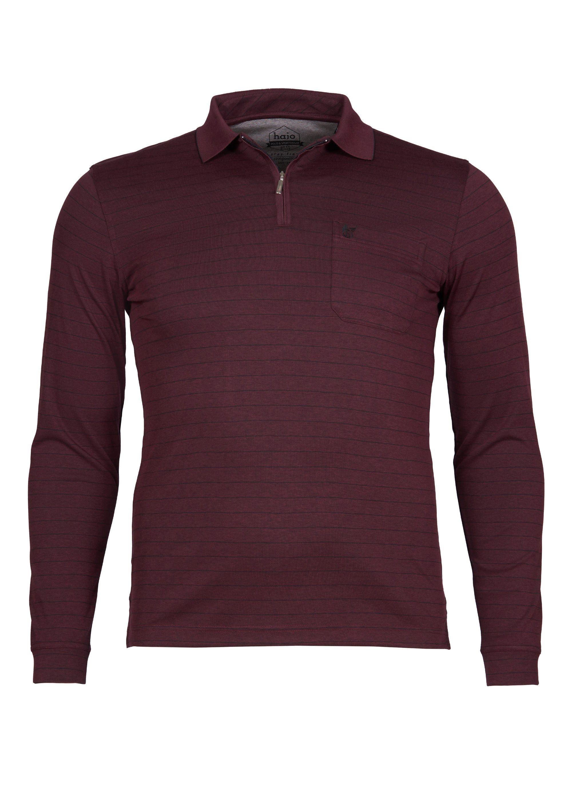 Hajo Langarm-Poloshirt Soft-Knit-Poloshirt