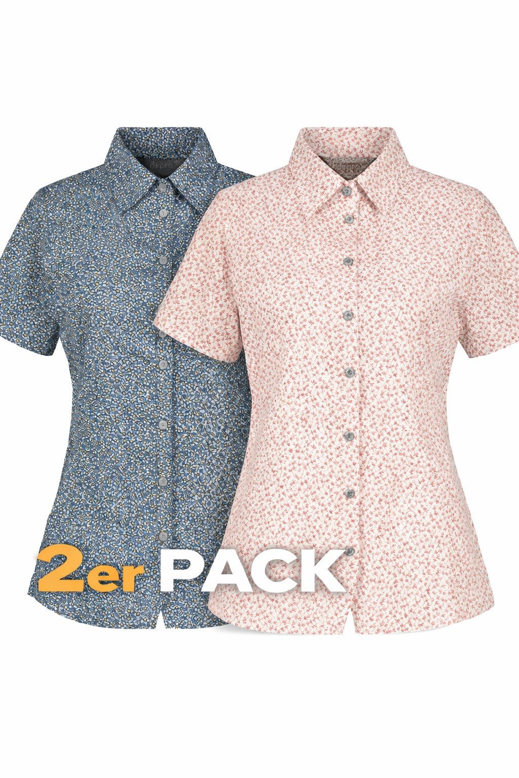 DEPROC Active Funktionsbluse SUDBURY II 2er PACK Trekkingbluse, Wanderbluse