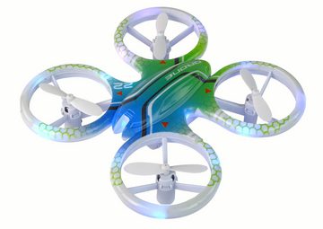 LEAN Toys Spielzeug-Hubschrauber Ferngesteuert RC Drohne Bunt Licht Leuchte Akku Spielzeug Flugzeug
