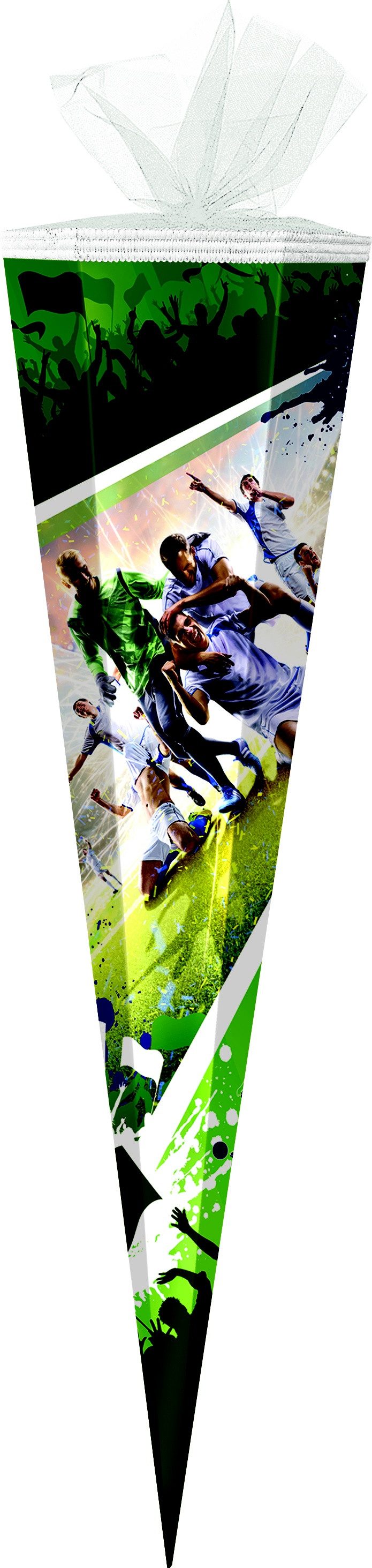 Stylex Schreibwaren Schultüte Schultüte / Zuckertüte / 50cm / eckig / "Fußball"