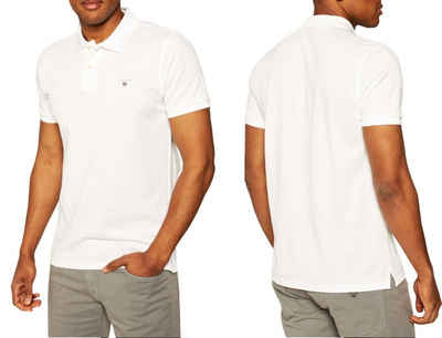 Gant Poloshirt GANT Polo Shirt Pique Rugger SS Polohemd Logo Hemd T-shirt Top Poloshi