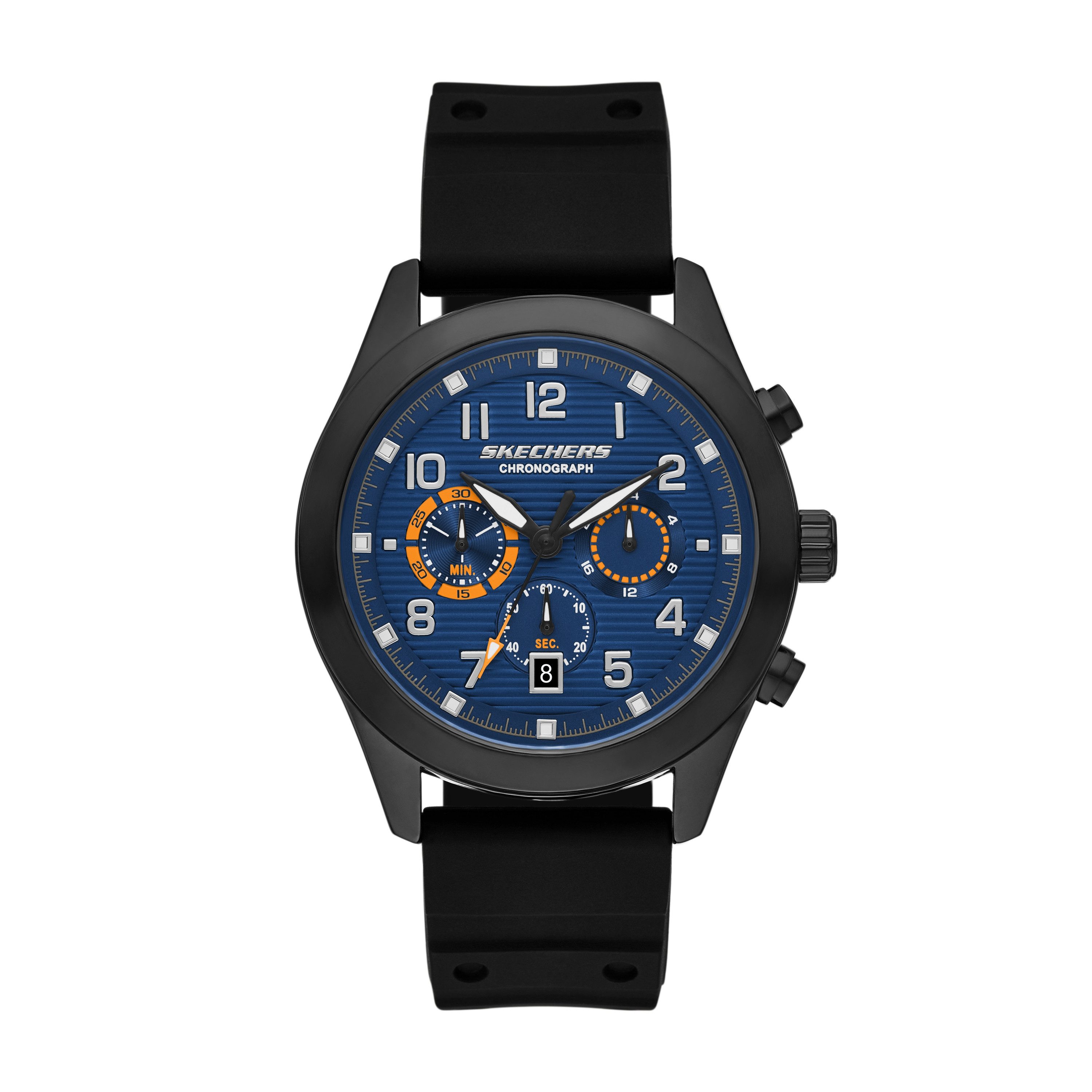 Skechers Chronograph Roscoe SR5284, Quarzuhr, Armbanduhr, Herrenuhr, Silikonarmband, analog, Tag