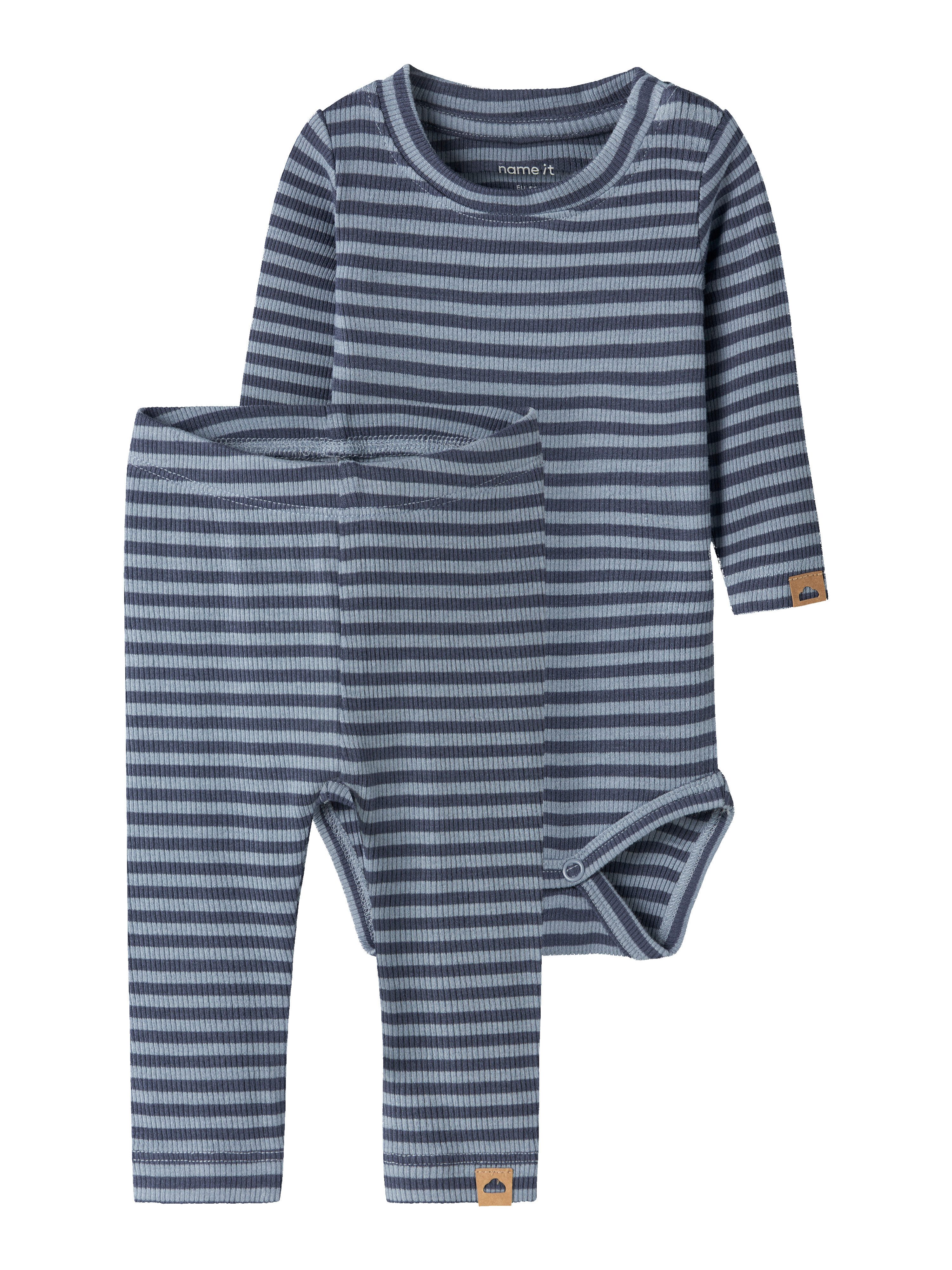 Name It Langarmbody NBMKARDIO LS BODY SET Viskosemischung, Body und Leggings im Set