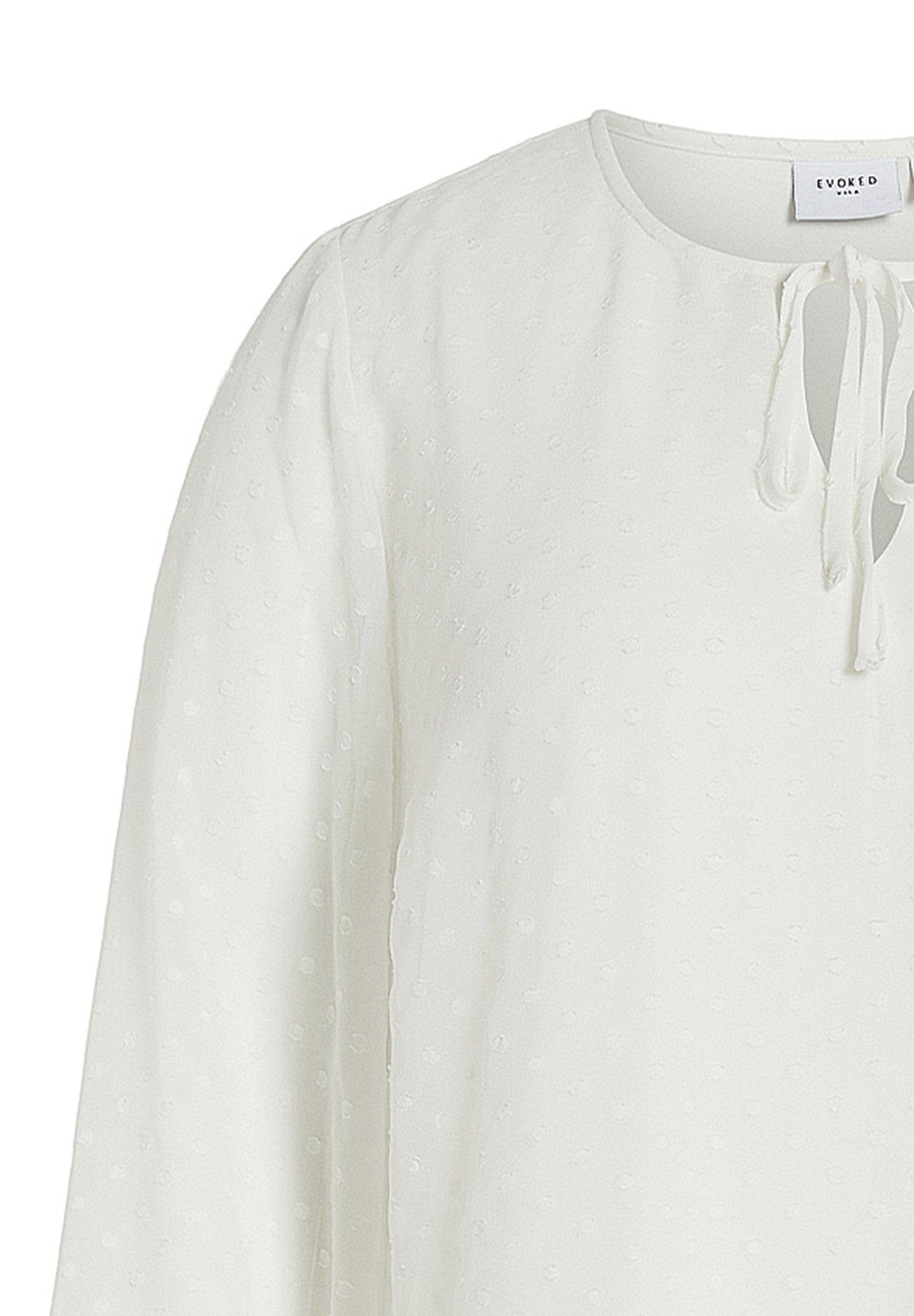 Vila Blusenshirt Plus Size Blusen mit Design Ballonärmeln für Recyceltes Material nachhaltig Loose Fit V-Ausschnitt Langarm