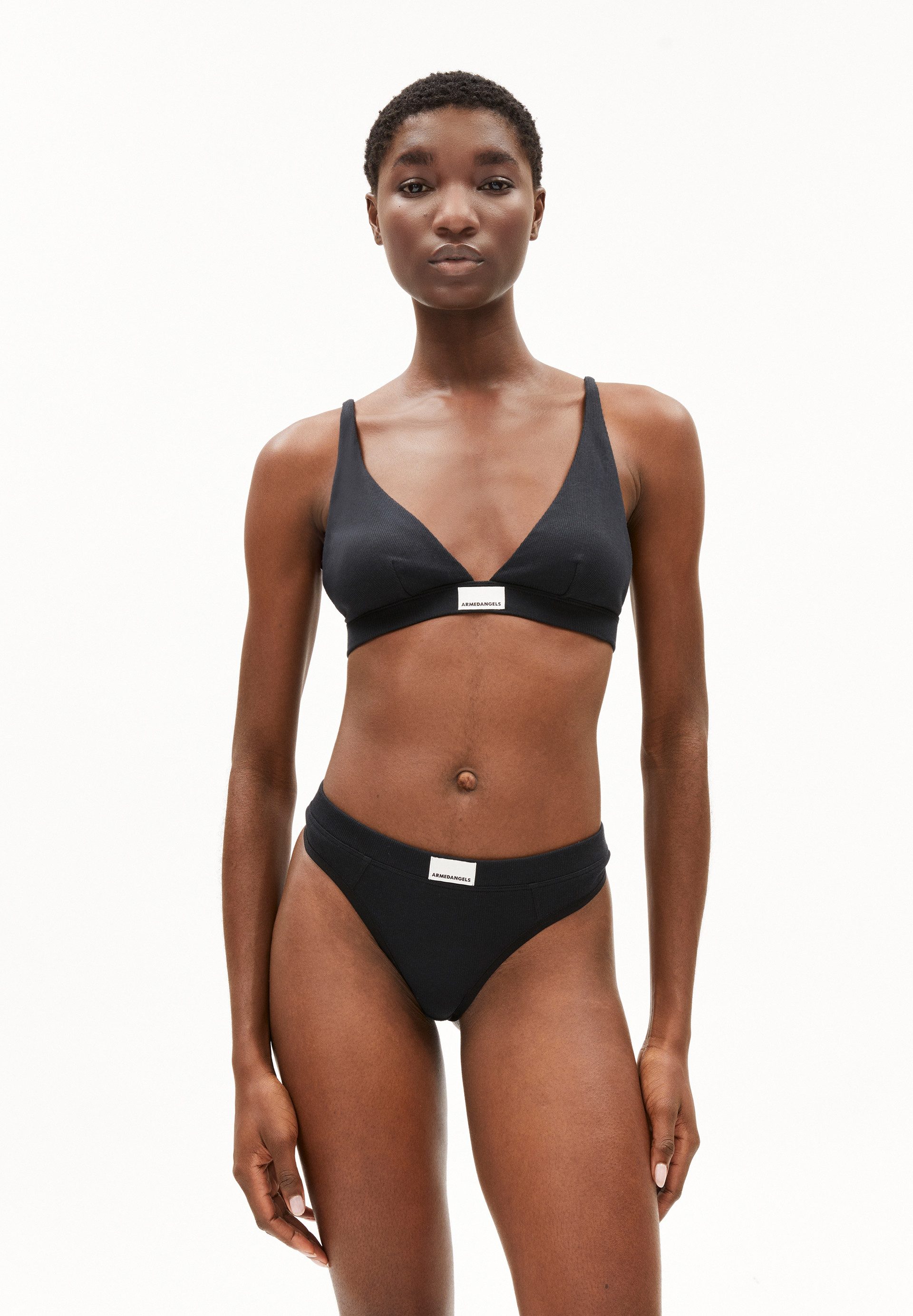 Armedangels Bügelloser BH OSILAARI RIB (Fitted) Ripp-Triangle Bralette aus Bio-Baumwoll Mix